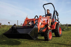 Kioti CK3010 Compact Tractor | ROPS | 30hp | Hydrostatic | Includes Loader and 4-in-1 Bucket | CK Series