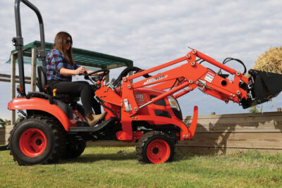 Kioti CS2610 Compact Tractor | ROPS | 25hp | Hydrostatic | Includes Loader and 4-in-1 Bucket | CS Series