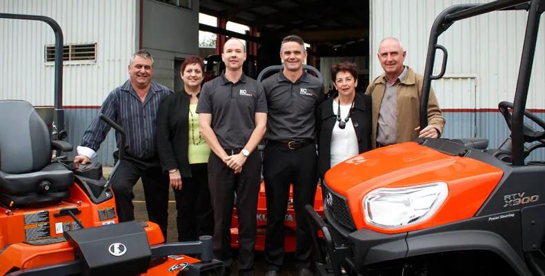 KC Equipment team with customers and equipment