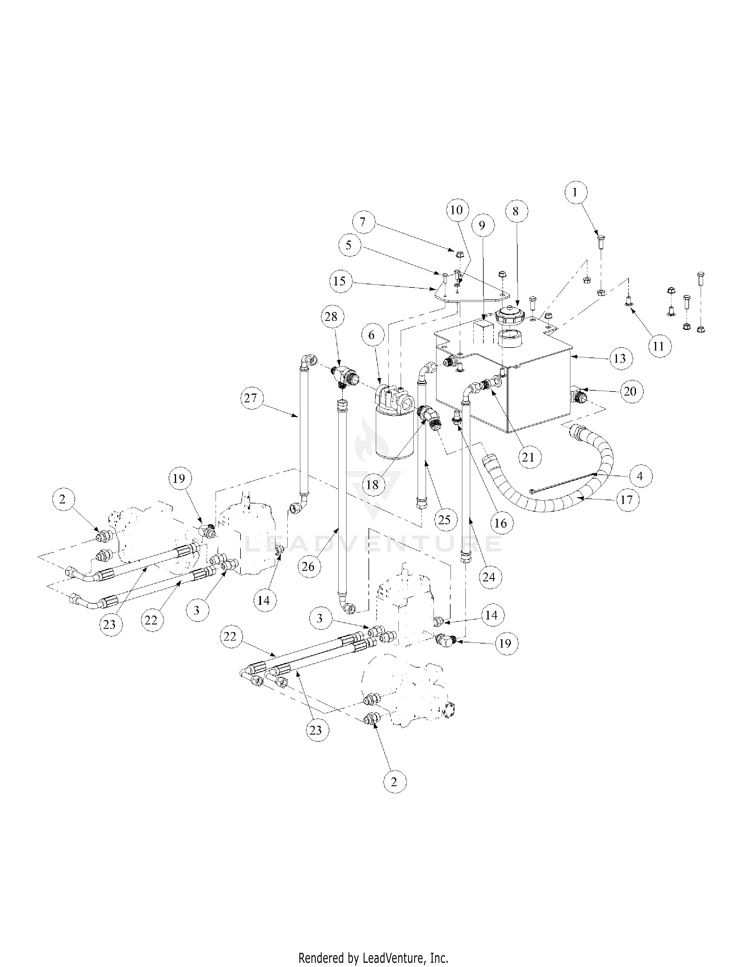 M60-KH (53AB5BDX150) (2003) (Tank) 27 HP Kohler