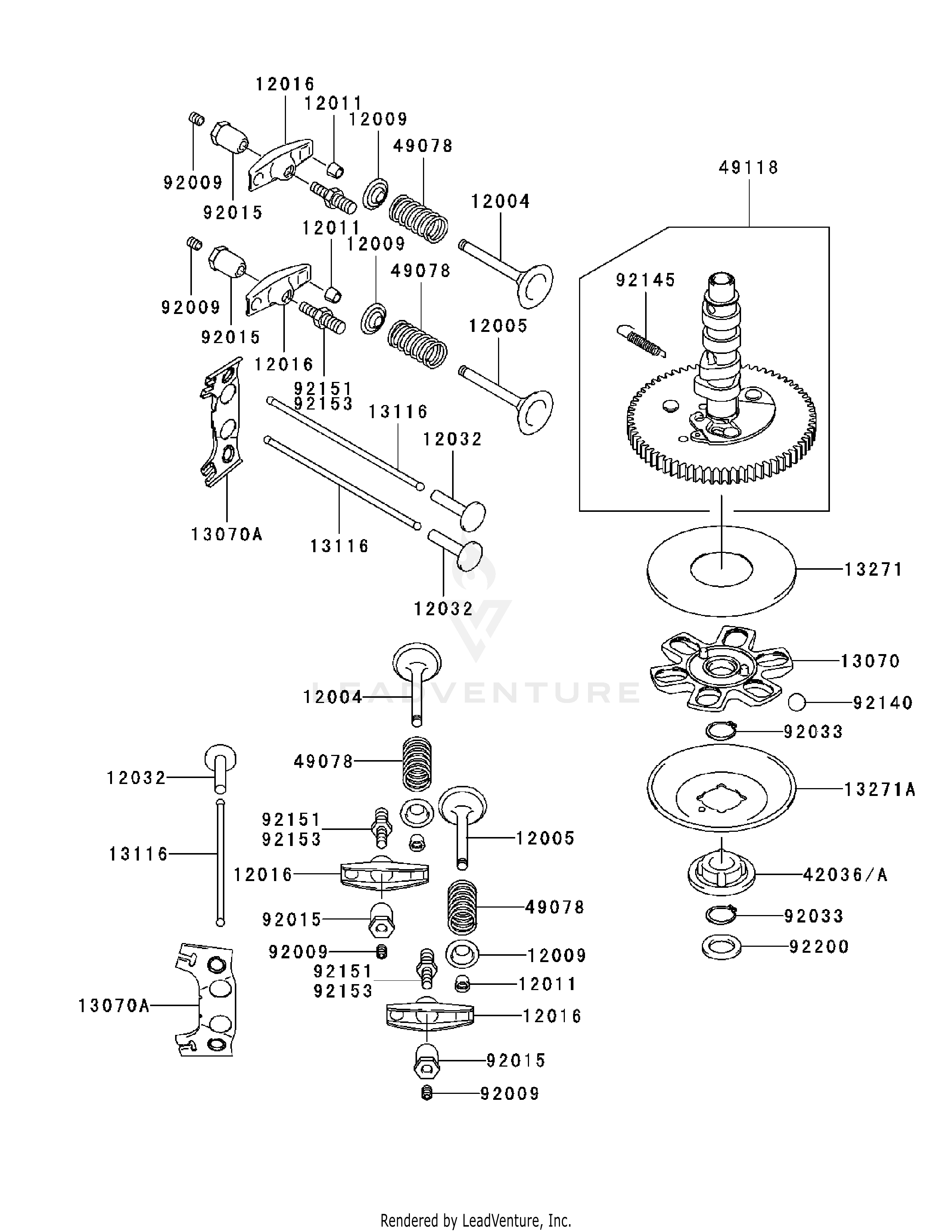M60-KW (53CB5D8X630) (Tank) 25 HP Kawasaki V-Twin OHV