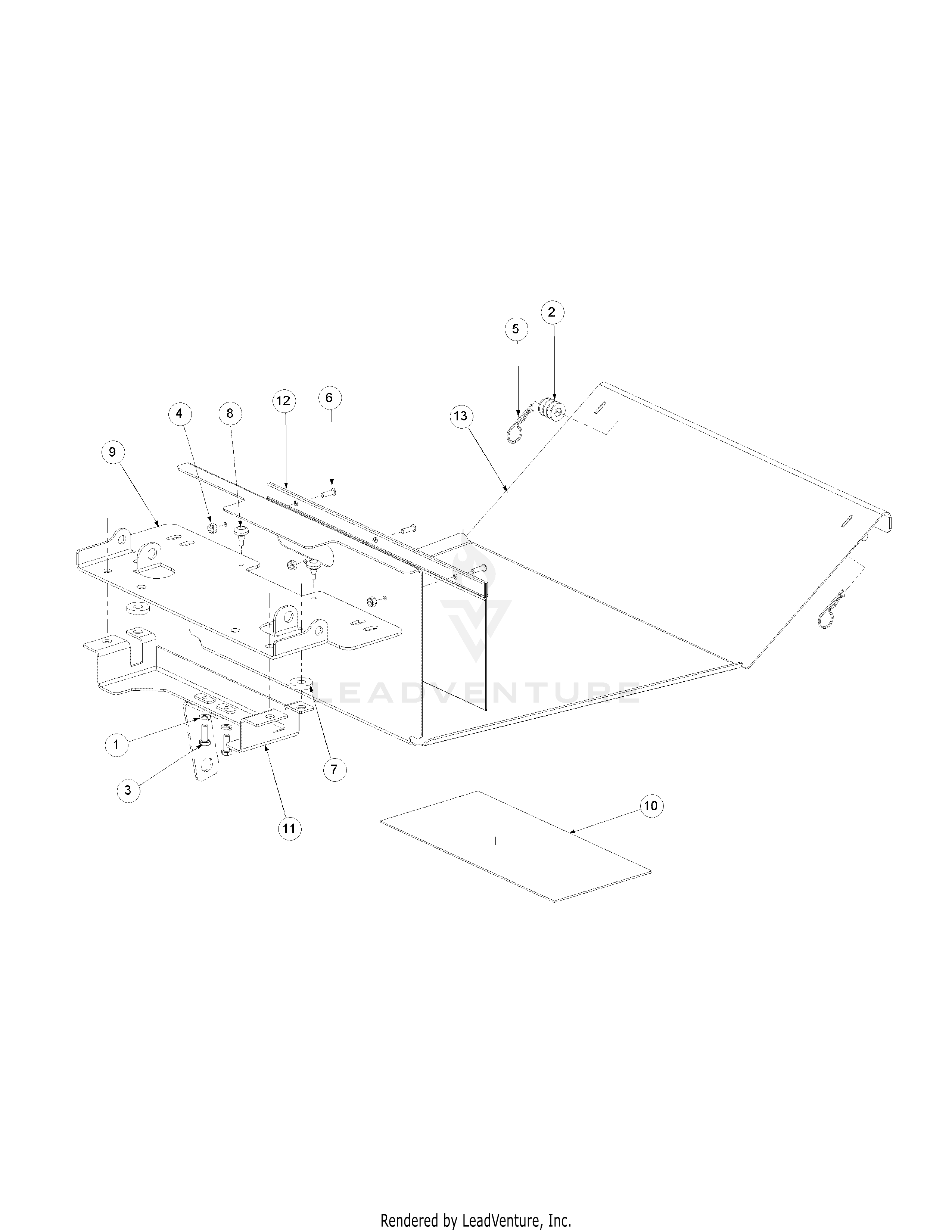 M60-KW (53CB5D8X630) (Tank) 25 HP Kawasaki V-Twin OHV