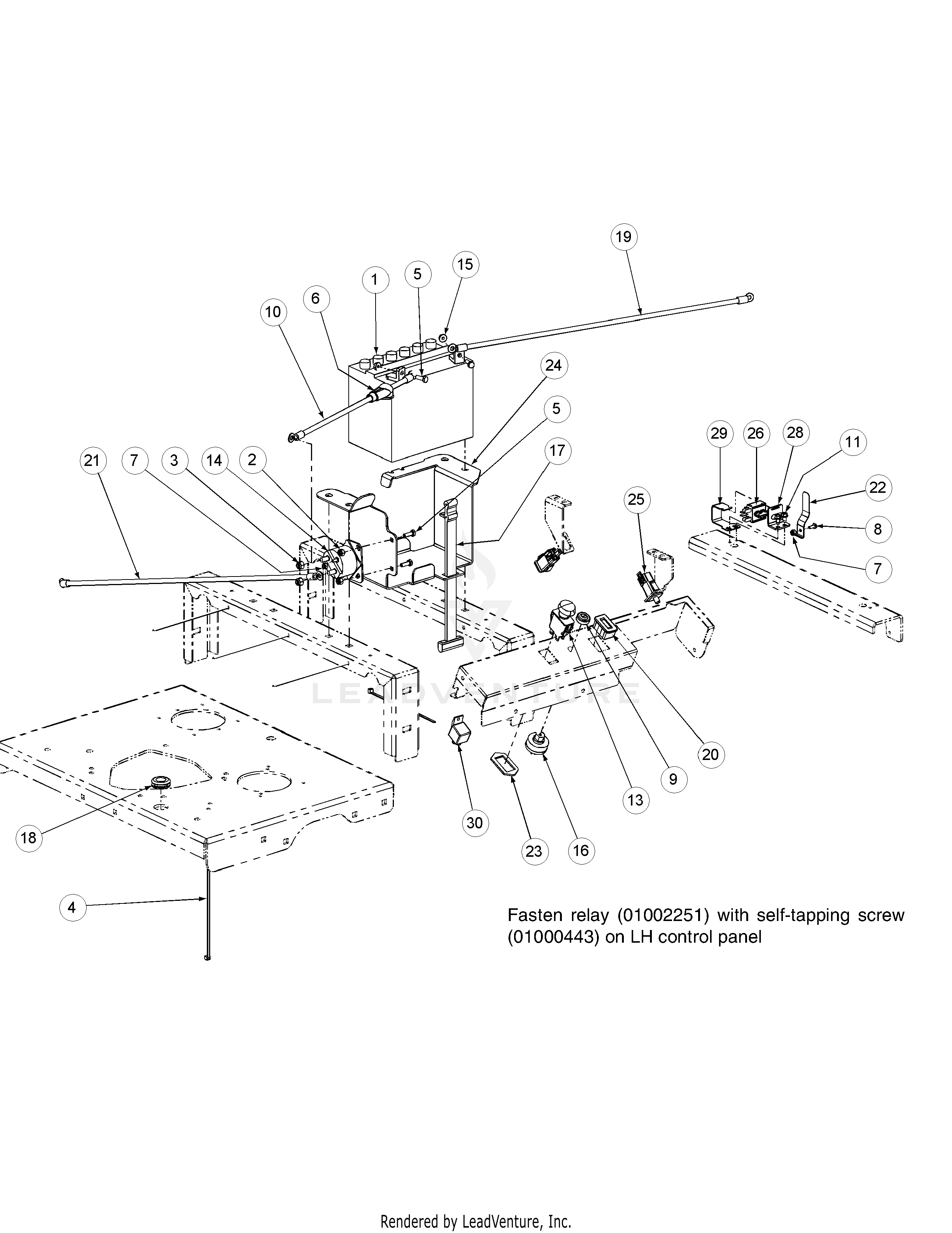 M60-KW (53CB5D8X630) (Tank) 25 HP Kawasaki V-Twin OHV