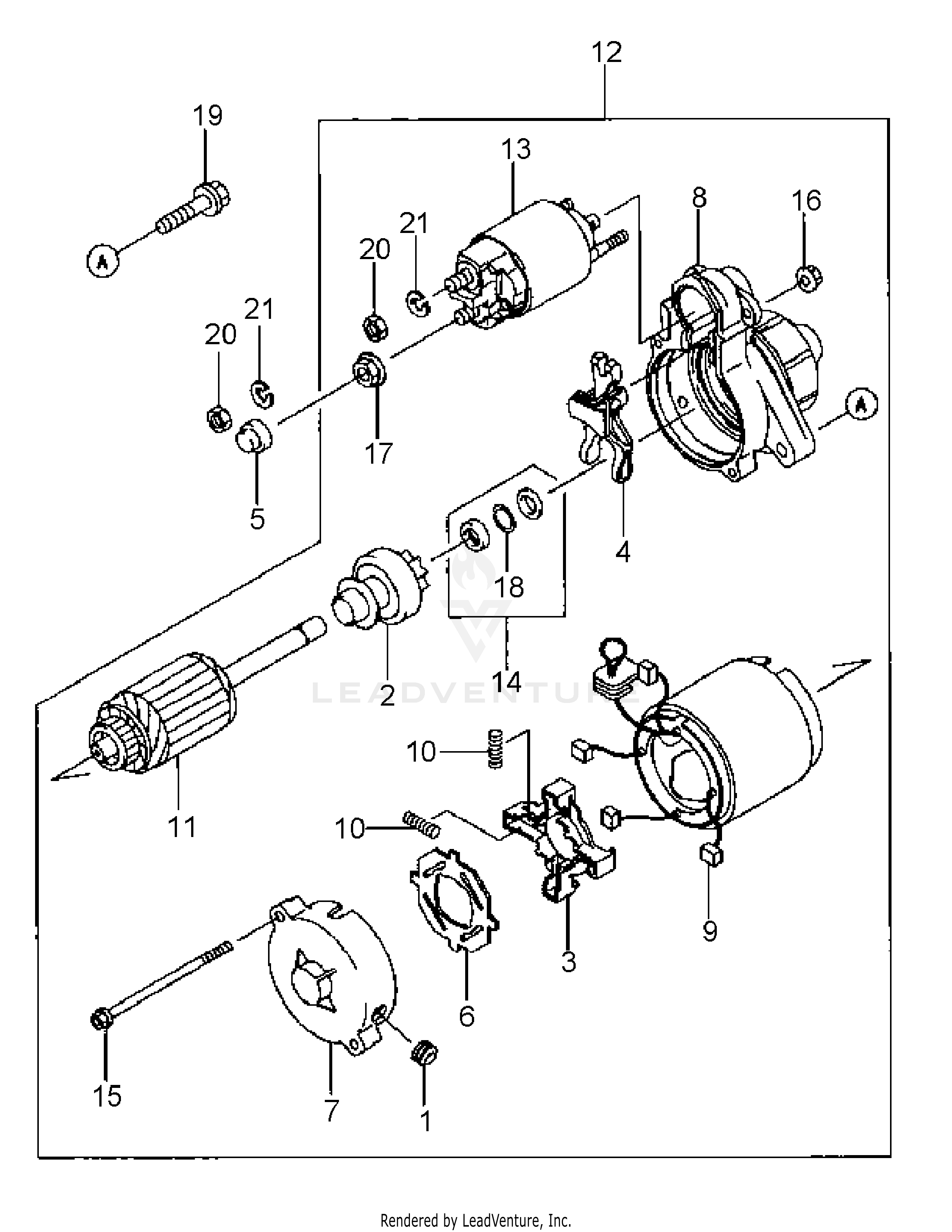 M72-KW LC (53AB5GFZ750) (53AB5GFZ750) (Tank) 29HP Kawasaki DFI V-Twin OHV L.C.