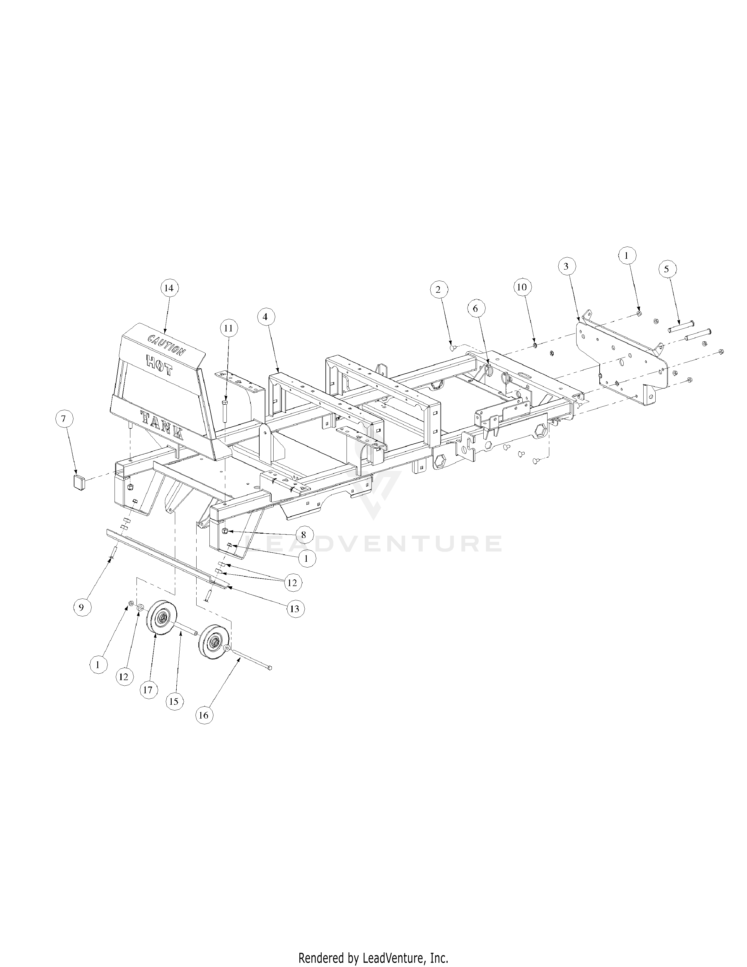 M72-KW LC (53AB5GFZ750) (53AB5GFZ750) (Tank) 29HP Kawasaki DFI V-Twin OHV L.C.