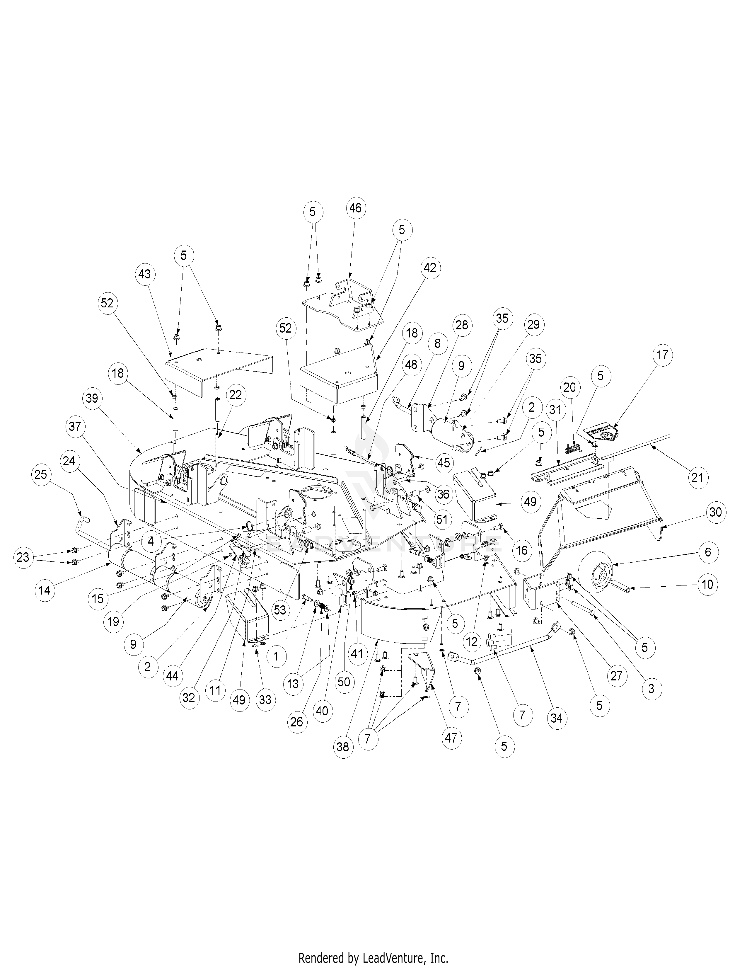 Z-Wing 48 (53AI5BBY630) (Tank) 23HP Kohler V-Twin OHV