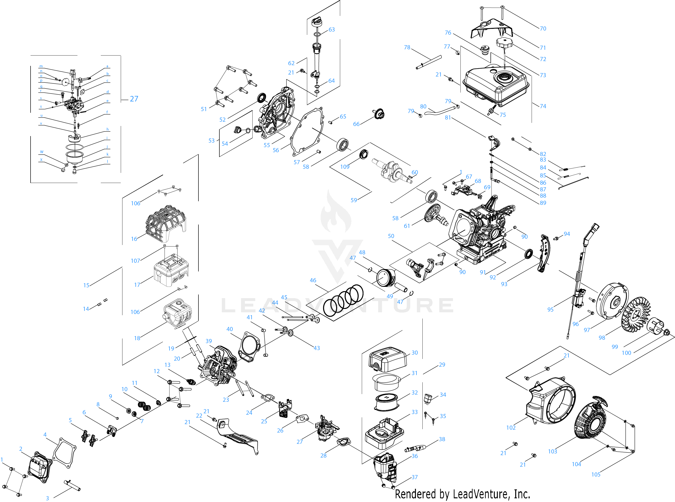 170-AUC 208cc Engine