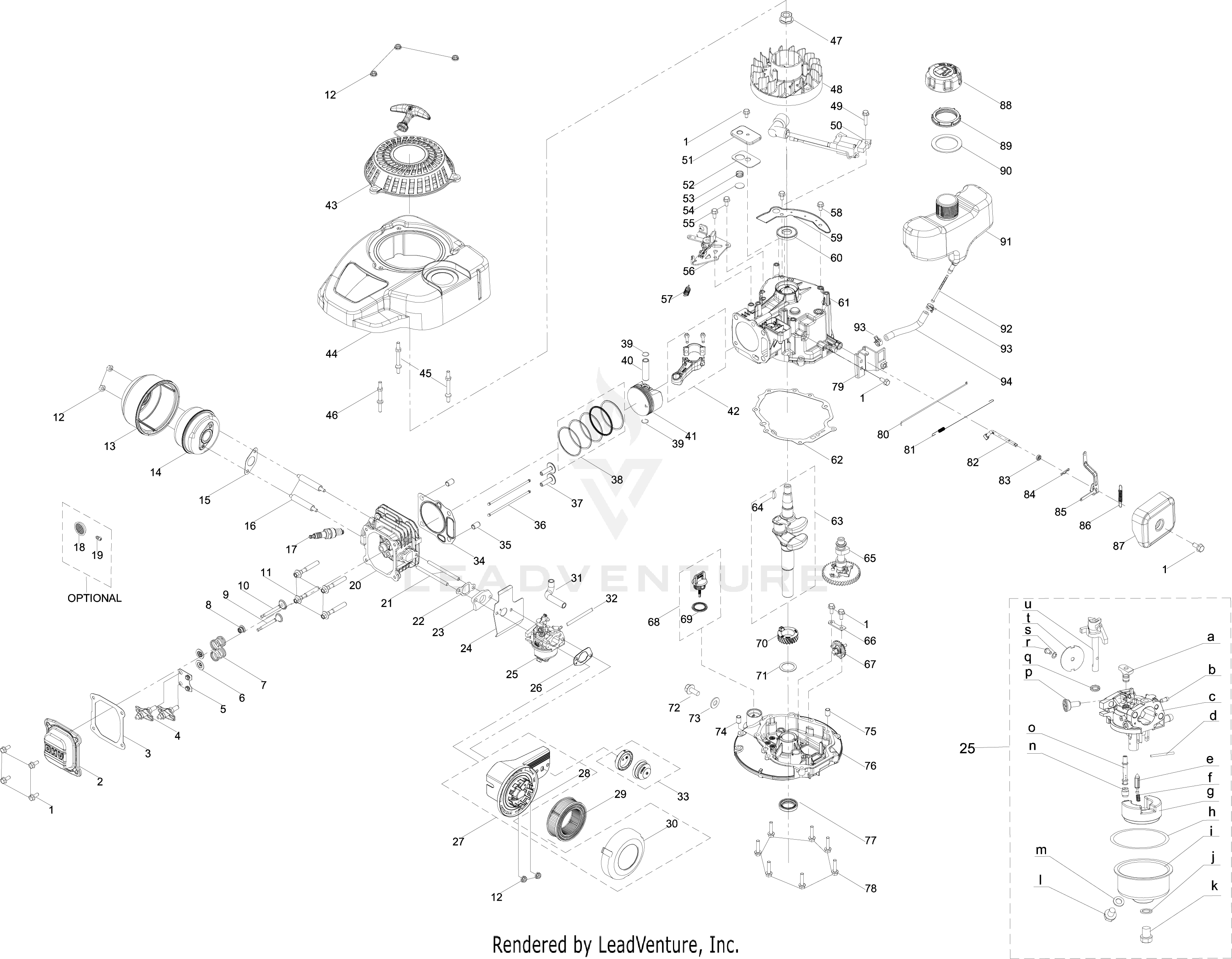 1T65NTA 140cc Engine