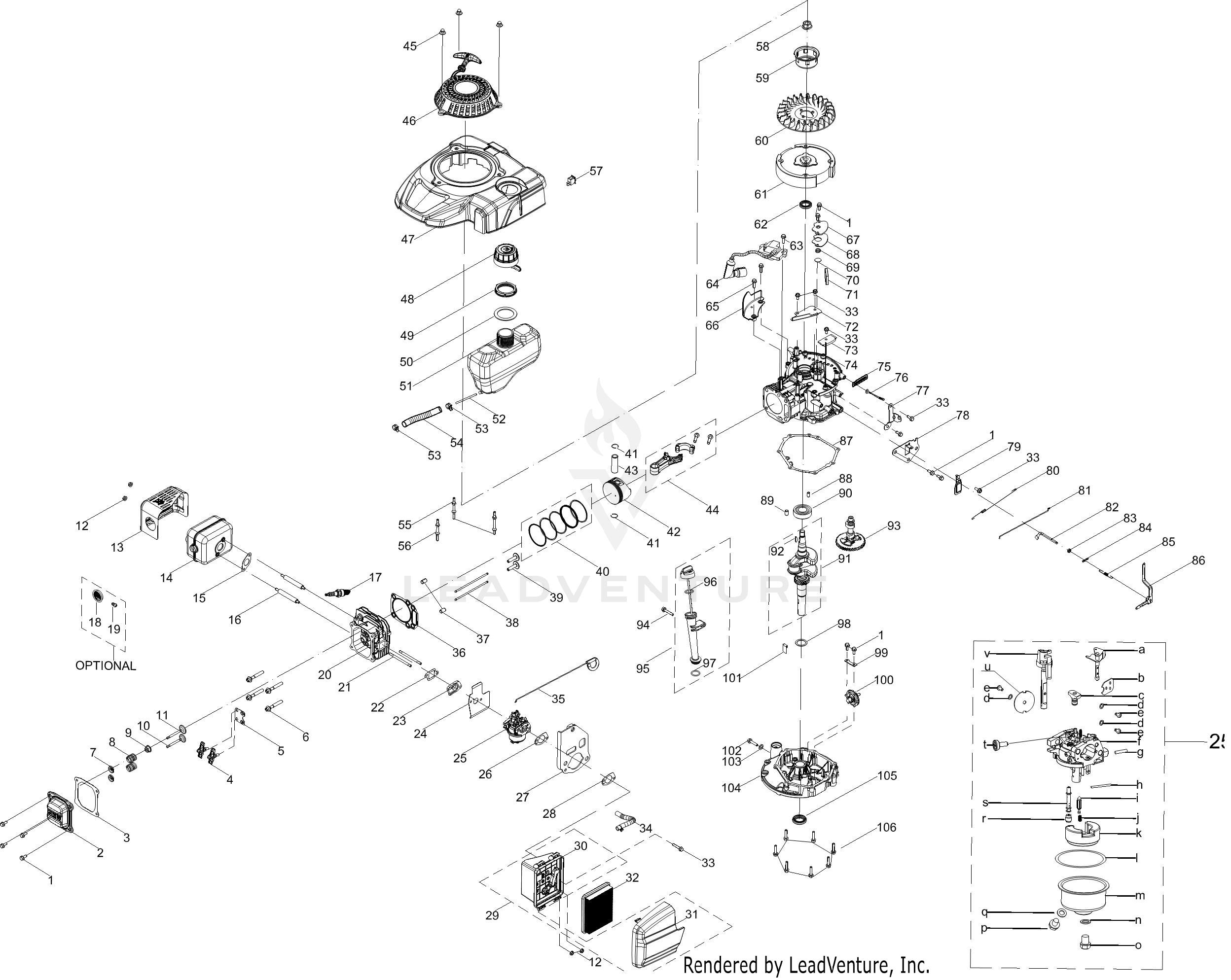 1X65CUA 159cc Engine
