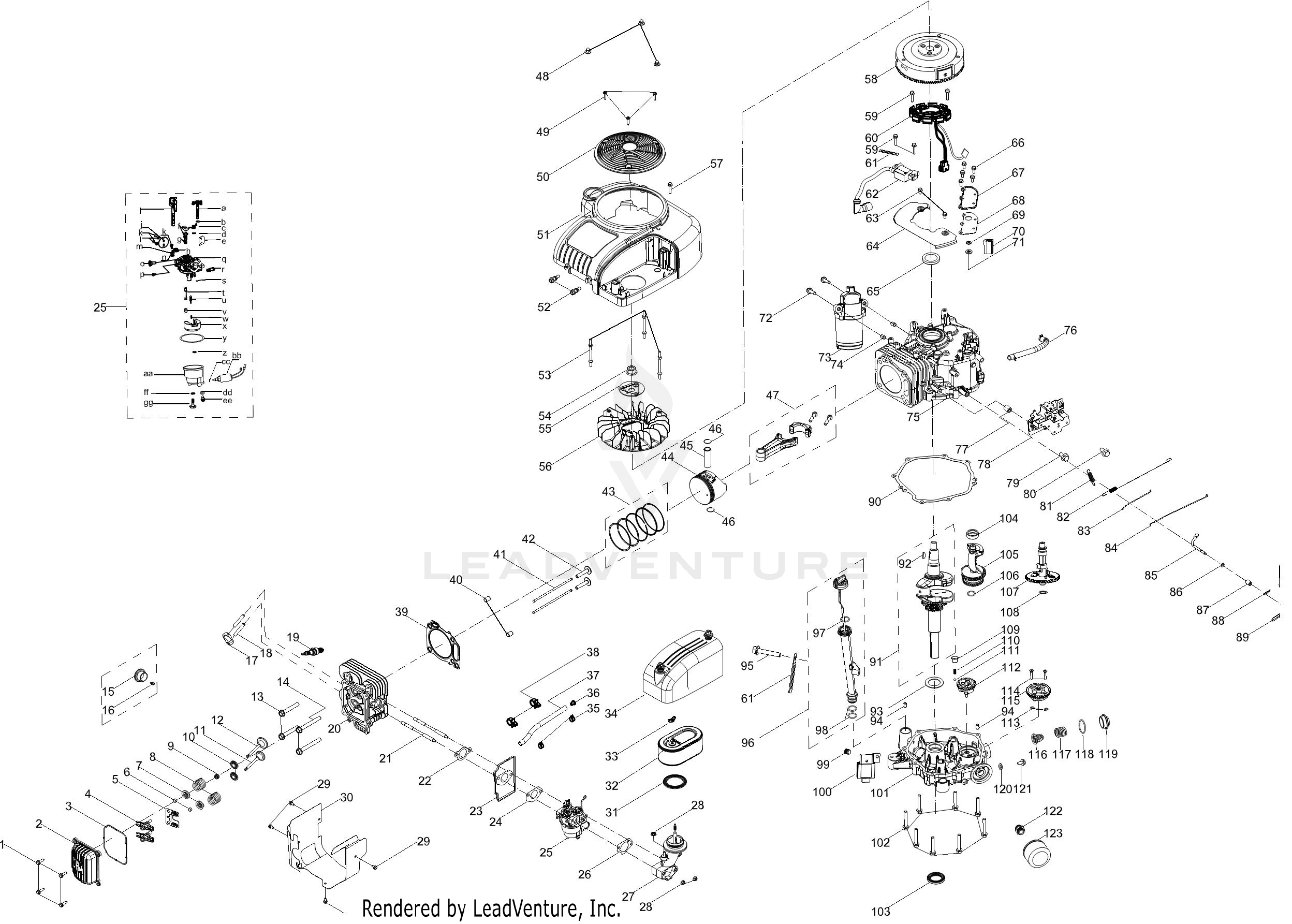 4P90HUC 420cc Engine