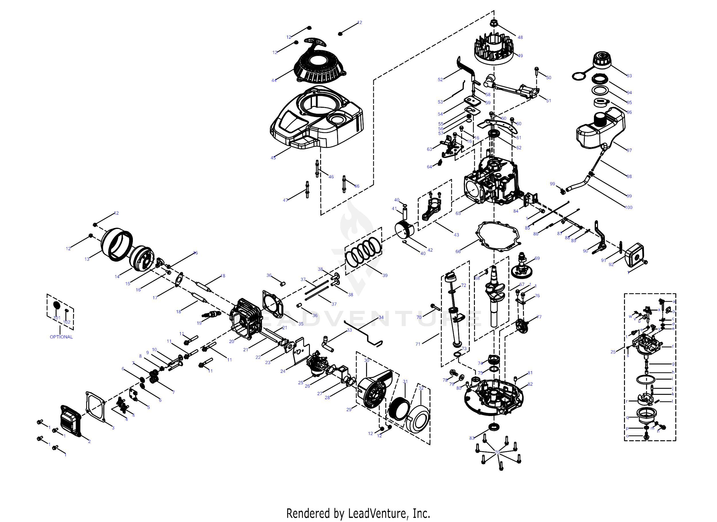 5T65RUA 140cc Engine