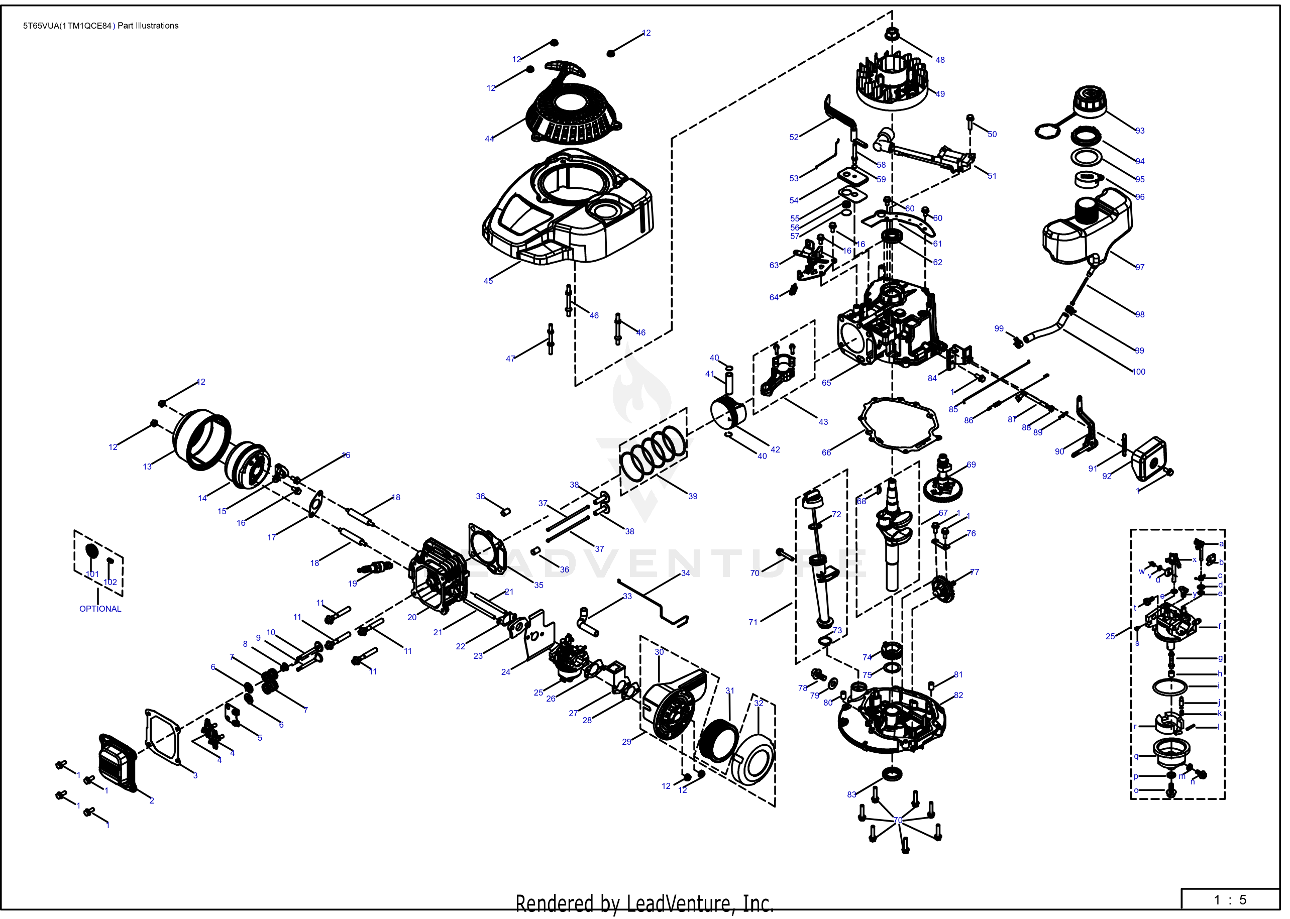 5T65VUA 140cc Engine