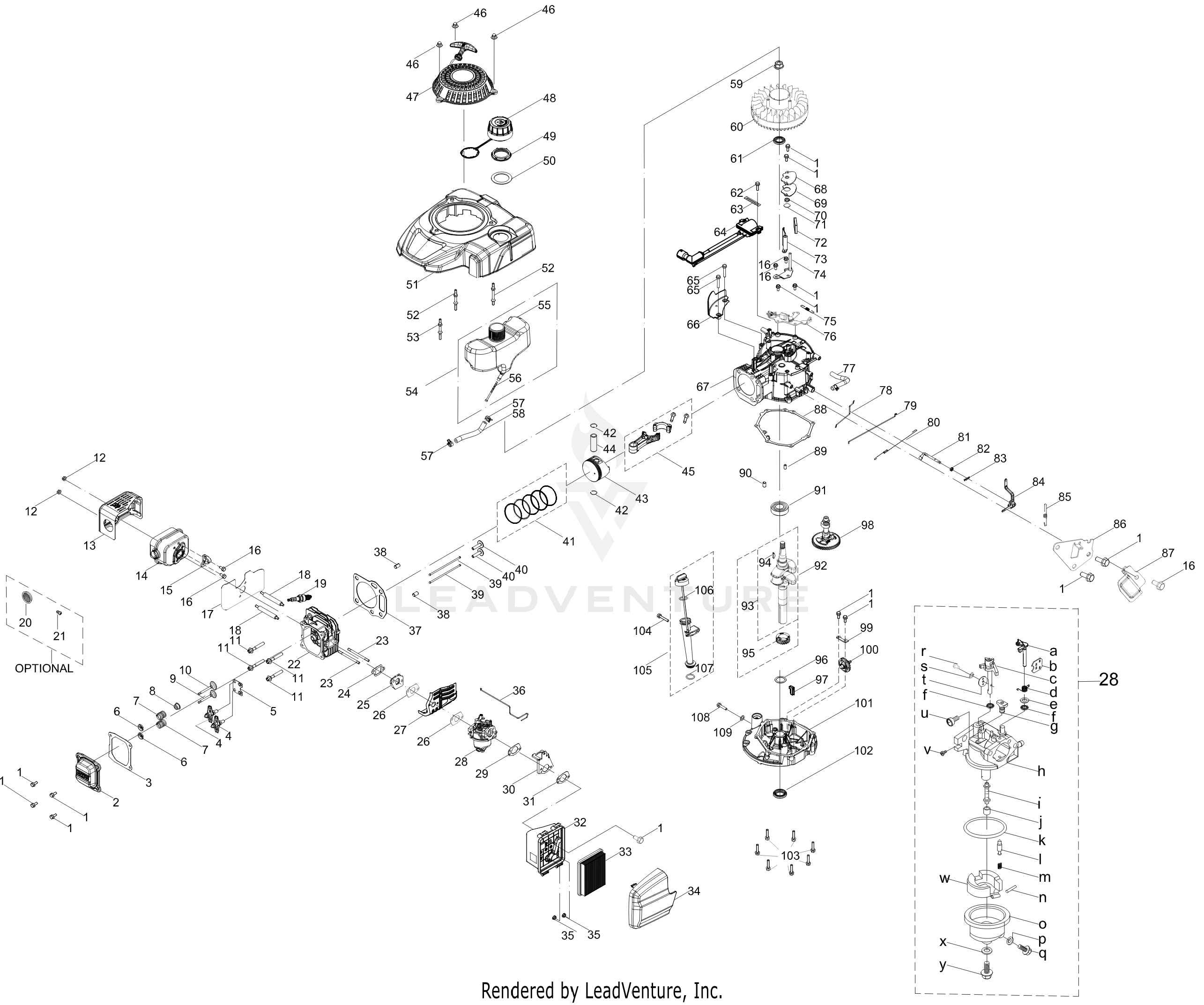 5X65MUA 159cc Engine