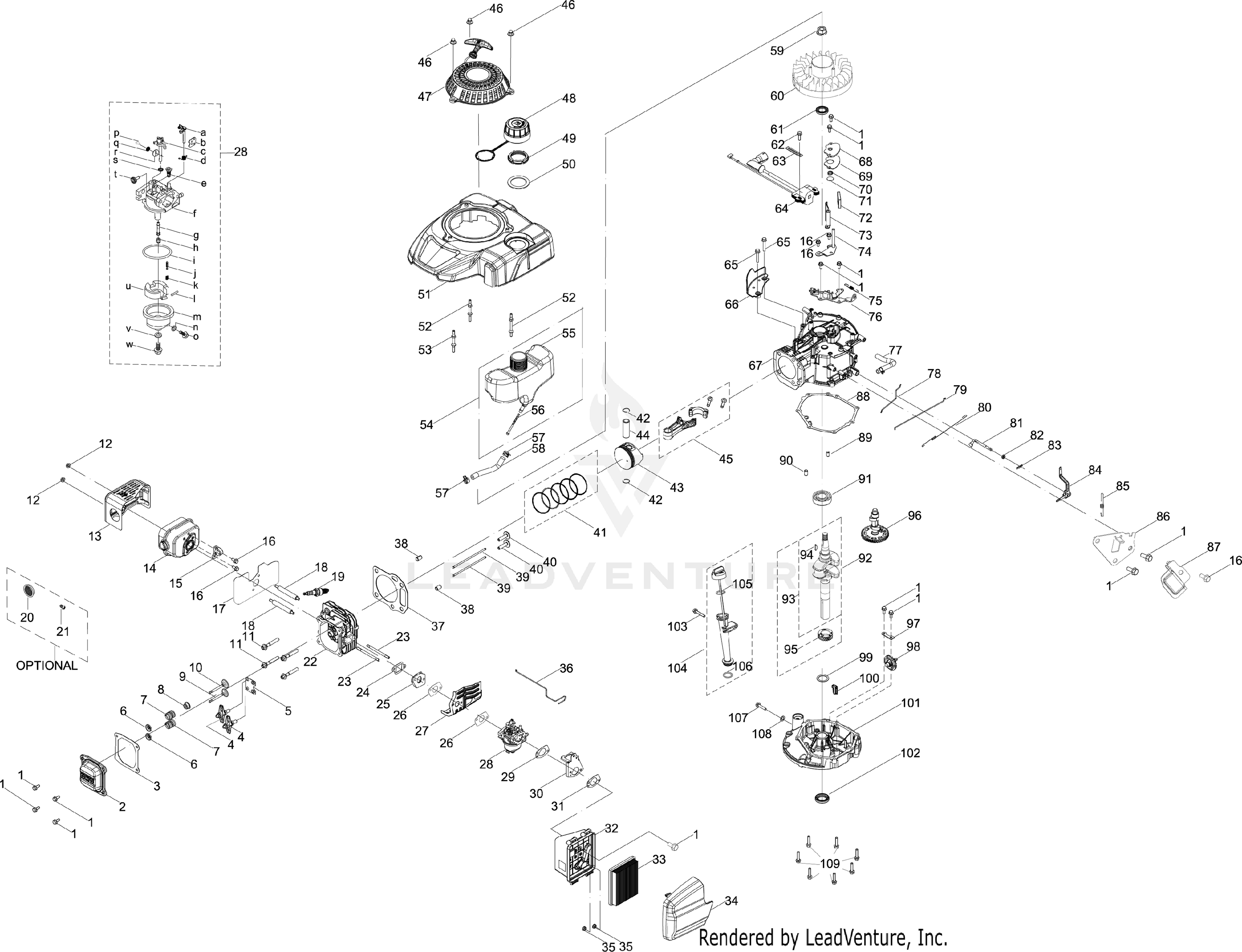 5X65MUC 159cc Engine