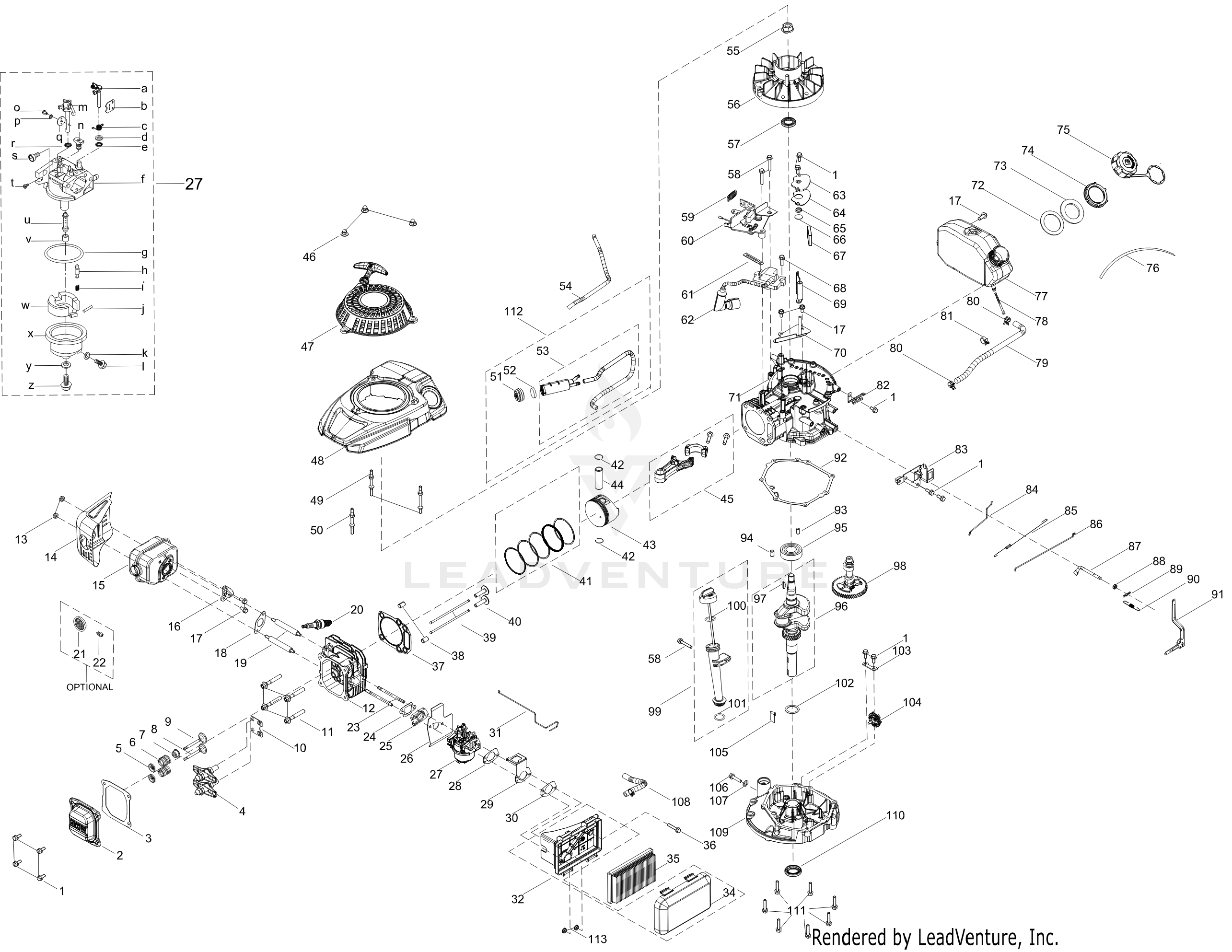 5X65VUA 159cc Engine