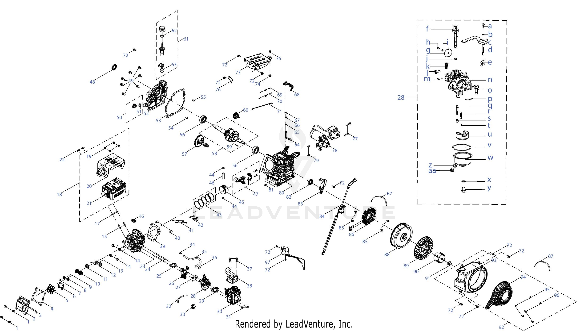 670-JUA 280cc Engine