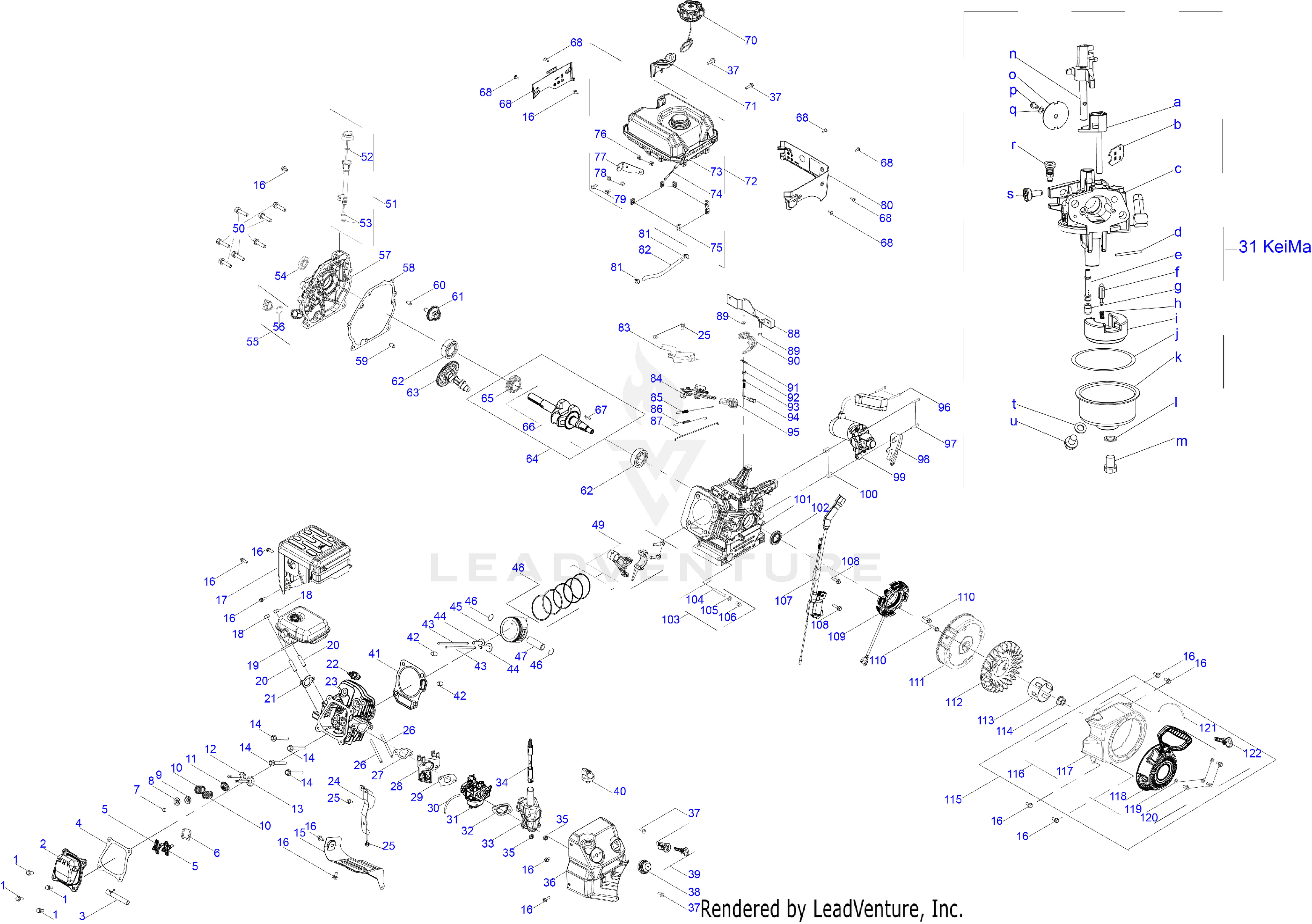 670-WUC 208cc Engine