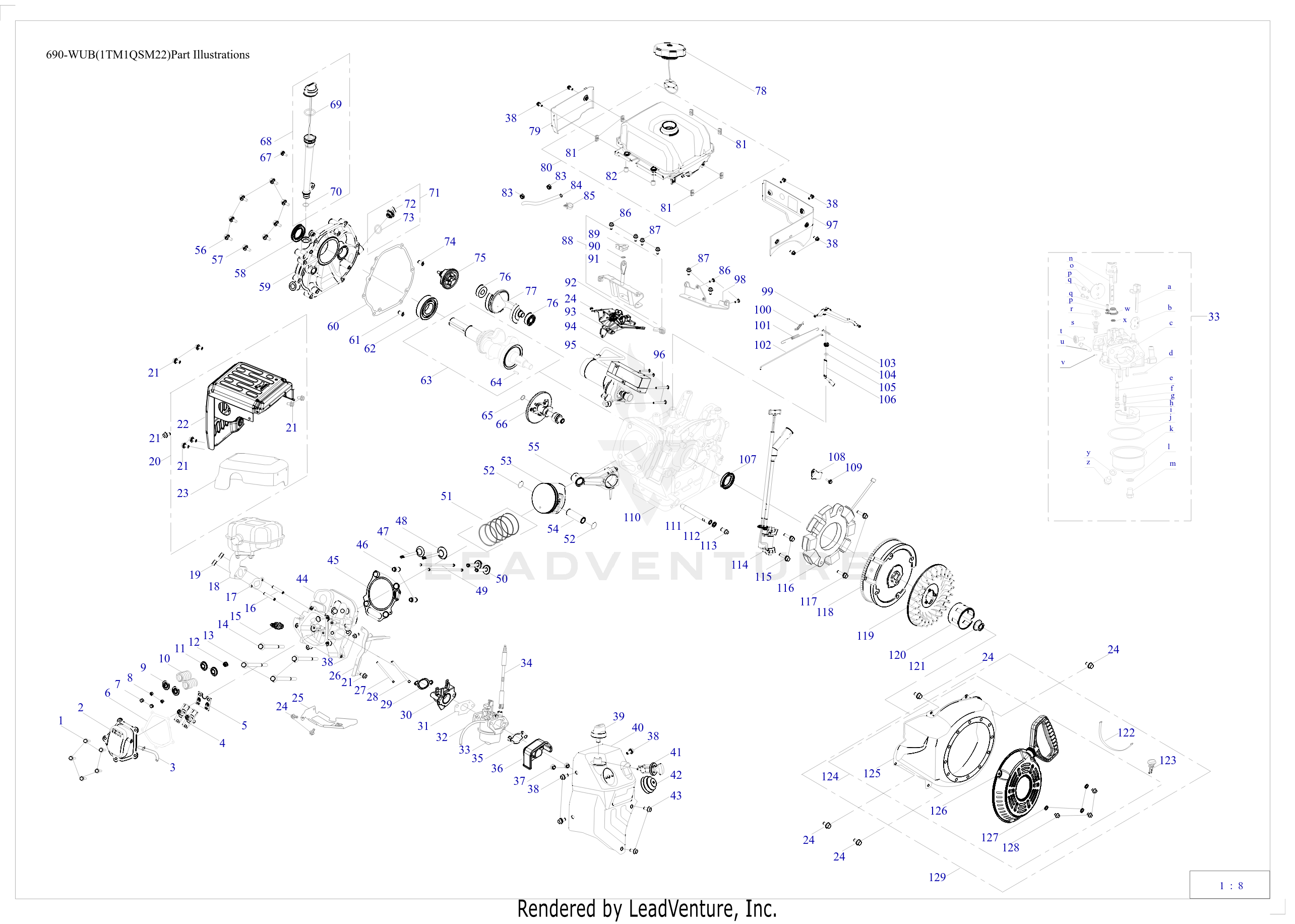 690-WUB 420cc Engine