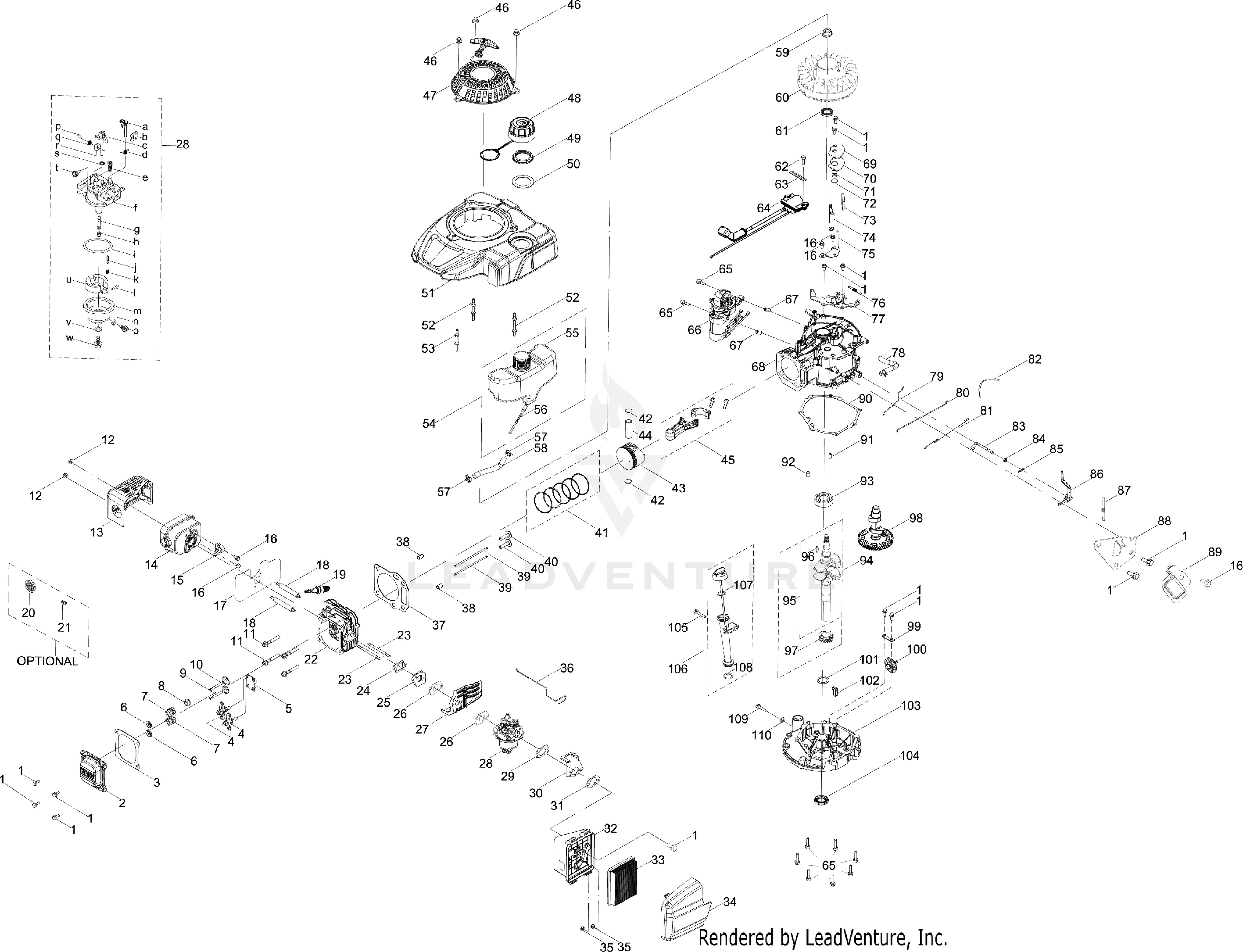 6X65MUB 159cc Engine