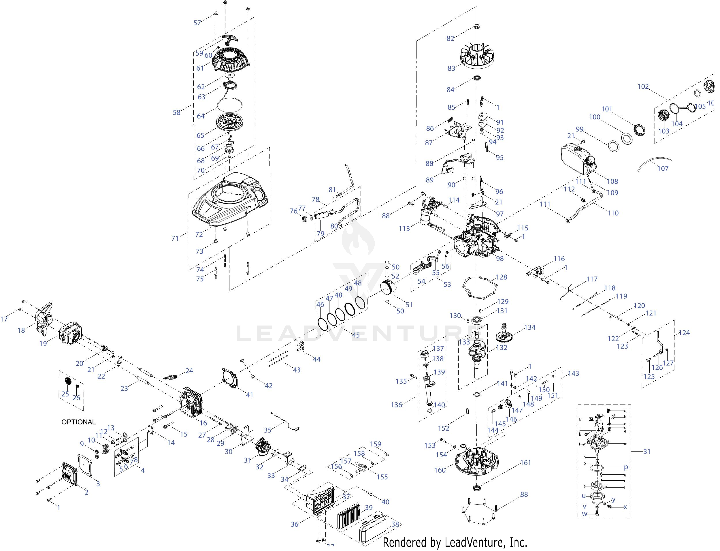 6X65RUA 159cc Engine