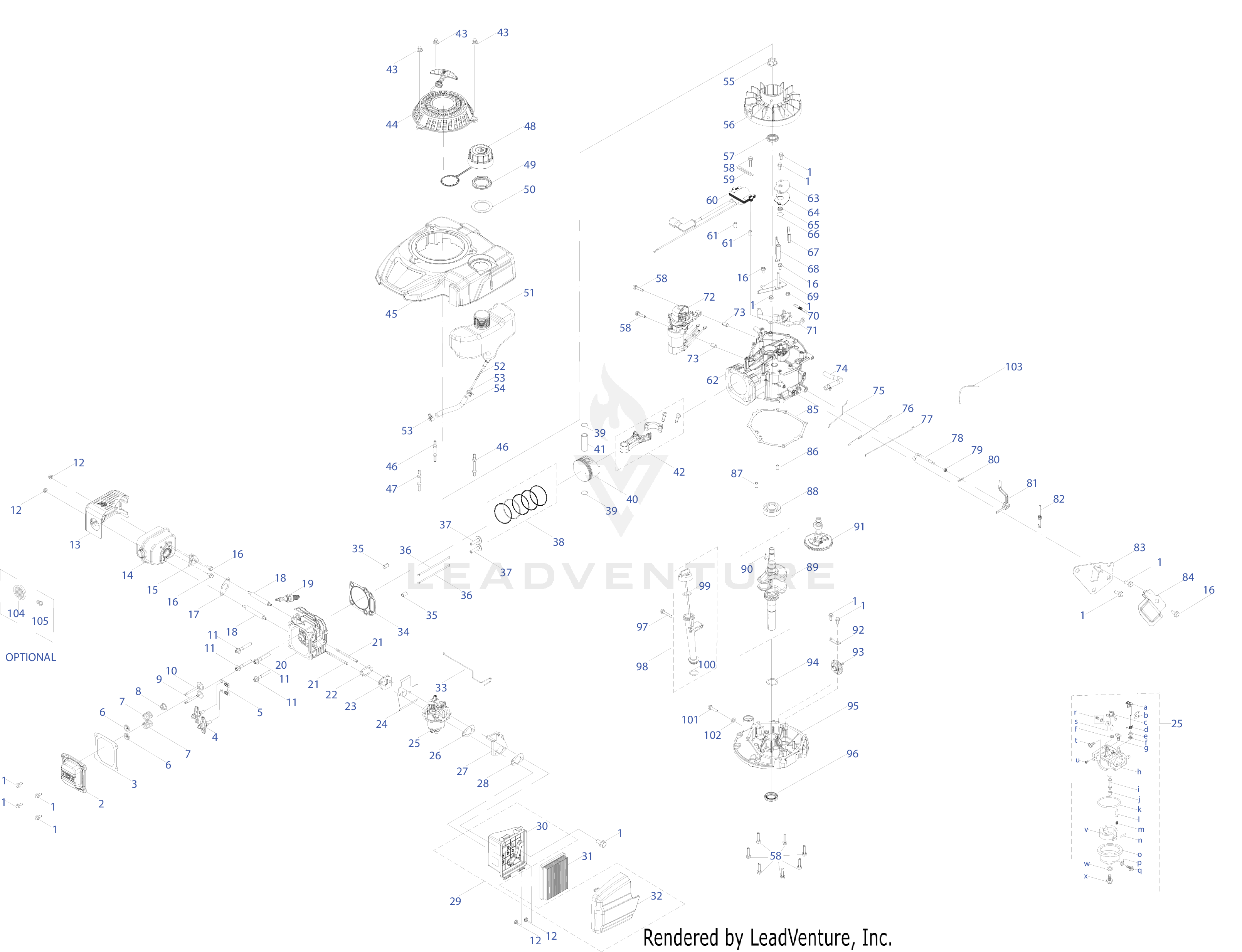 6X70MUA 196cc Engine