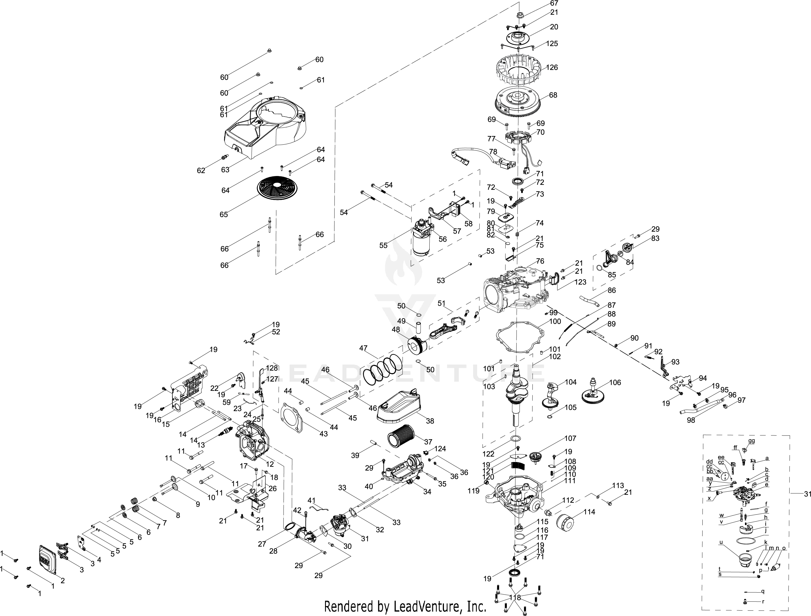 7T84HWA 382cc Engine