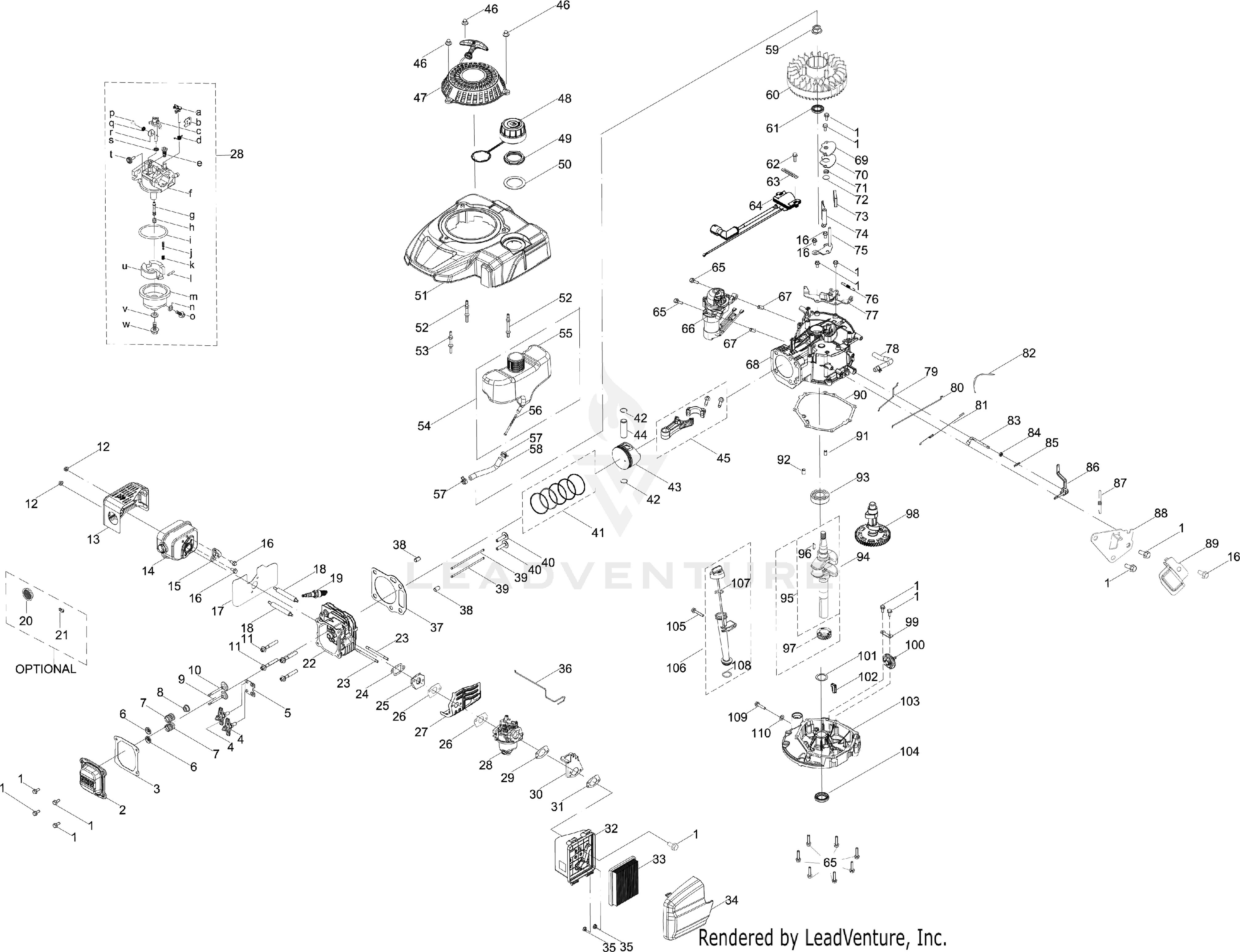 8X65MUA 159cc Engine