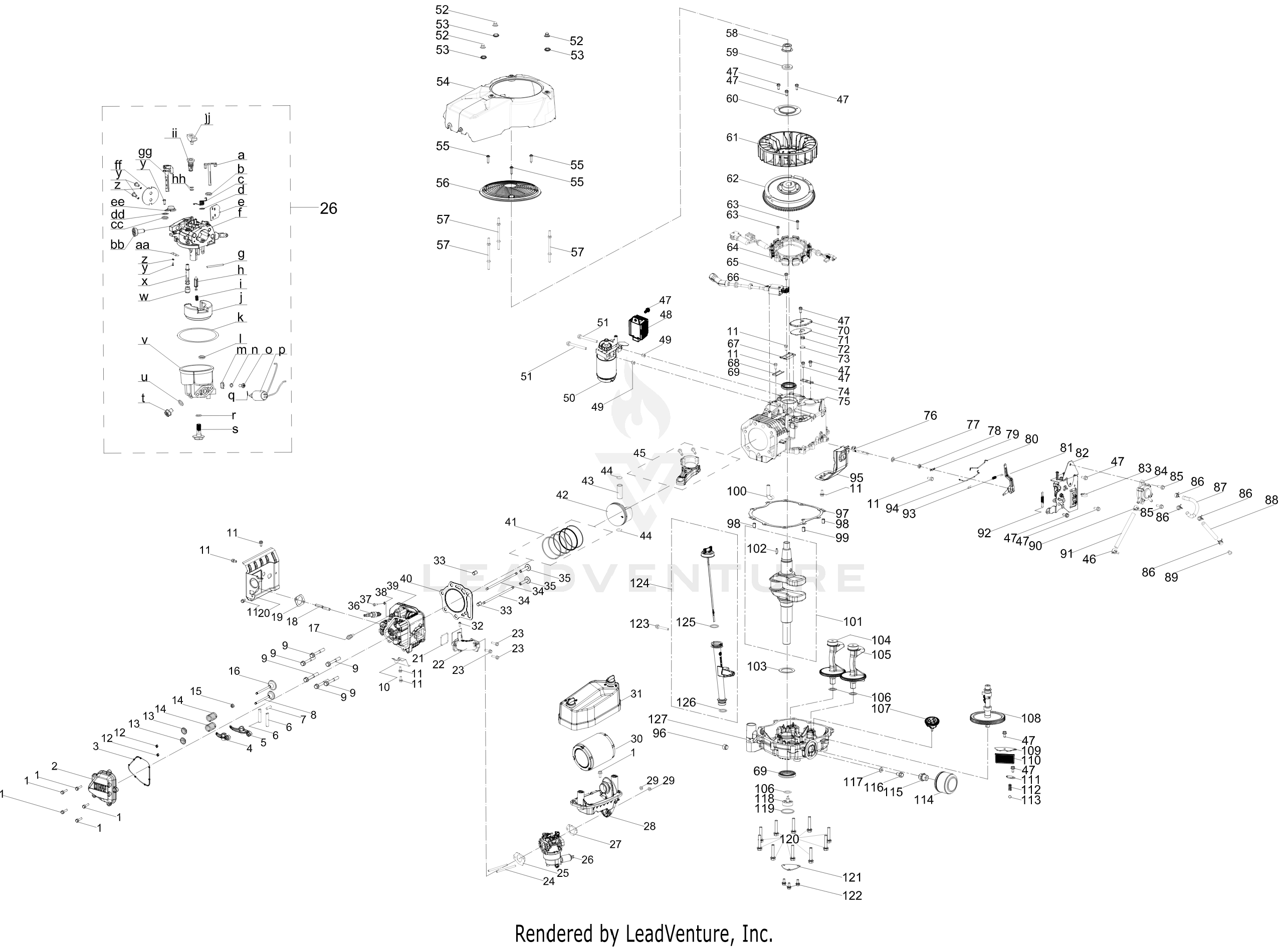 8X90KUB 547cc Engine