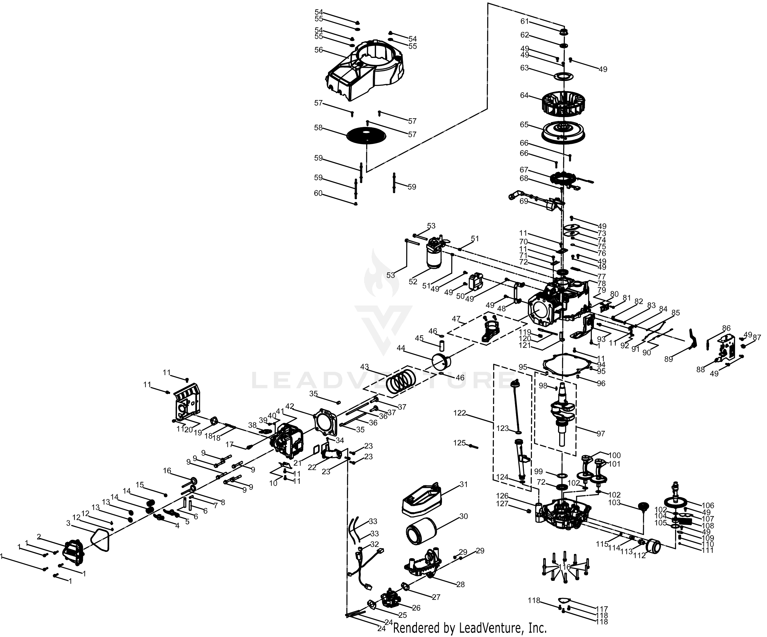 9X90HUA 547cc Engine
