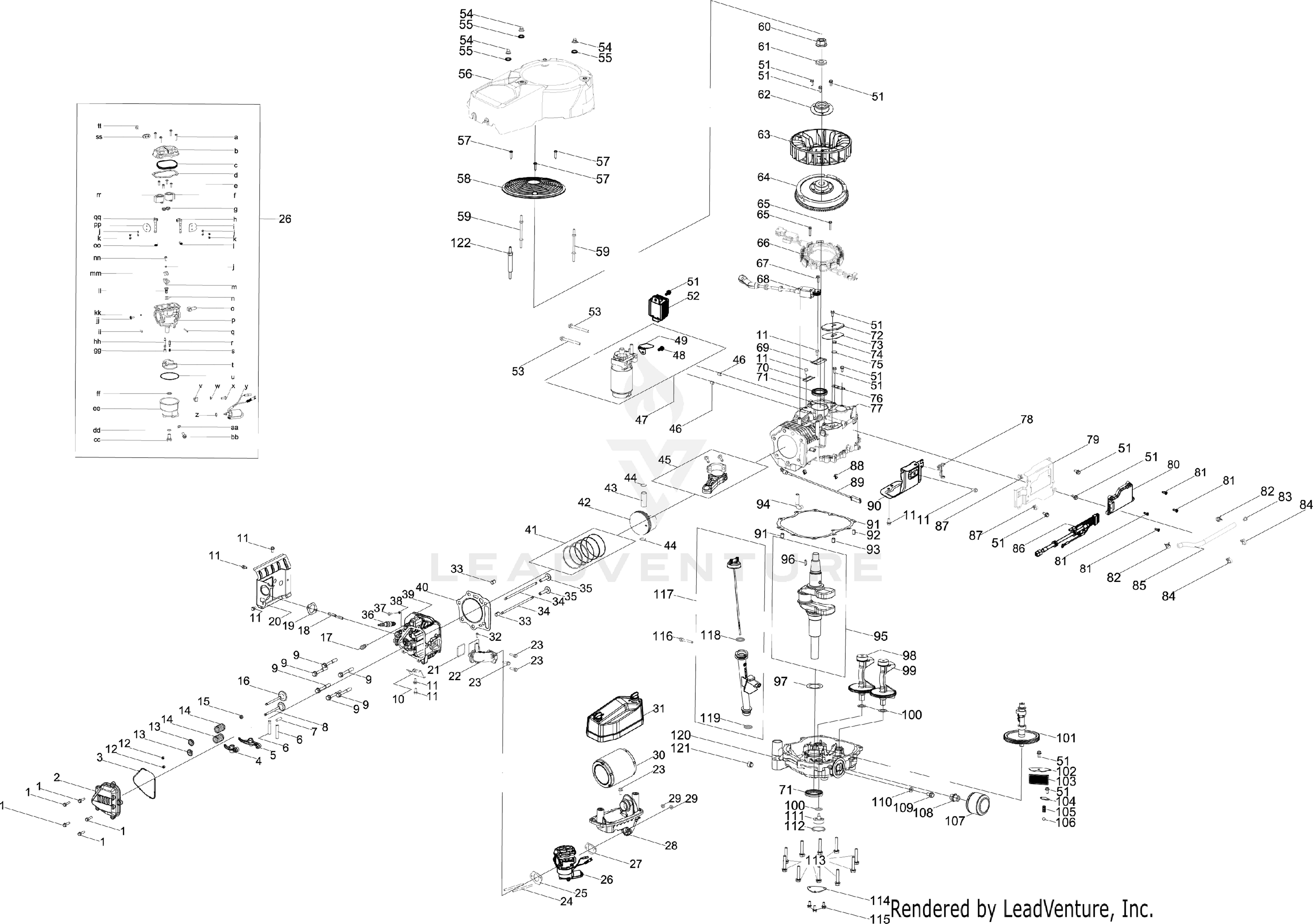 AX90HUC 547cc Engine