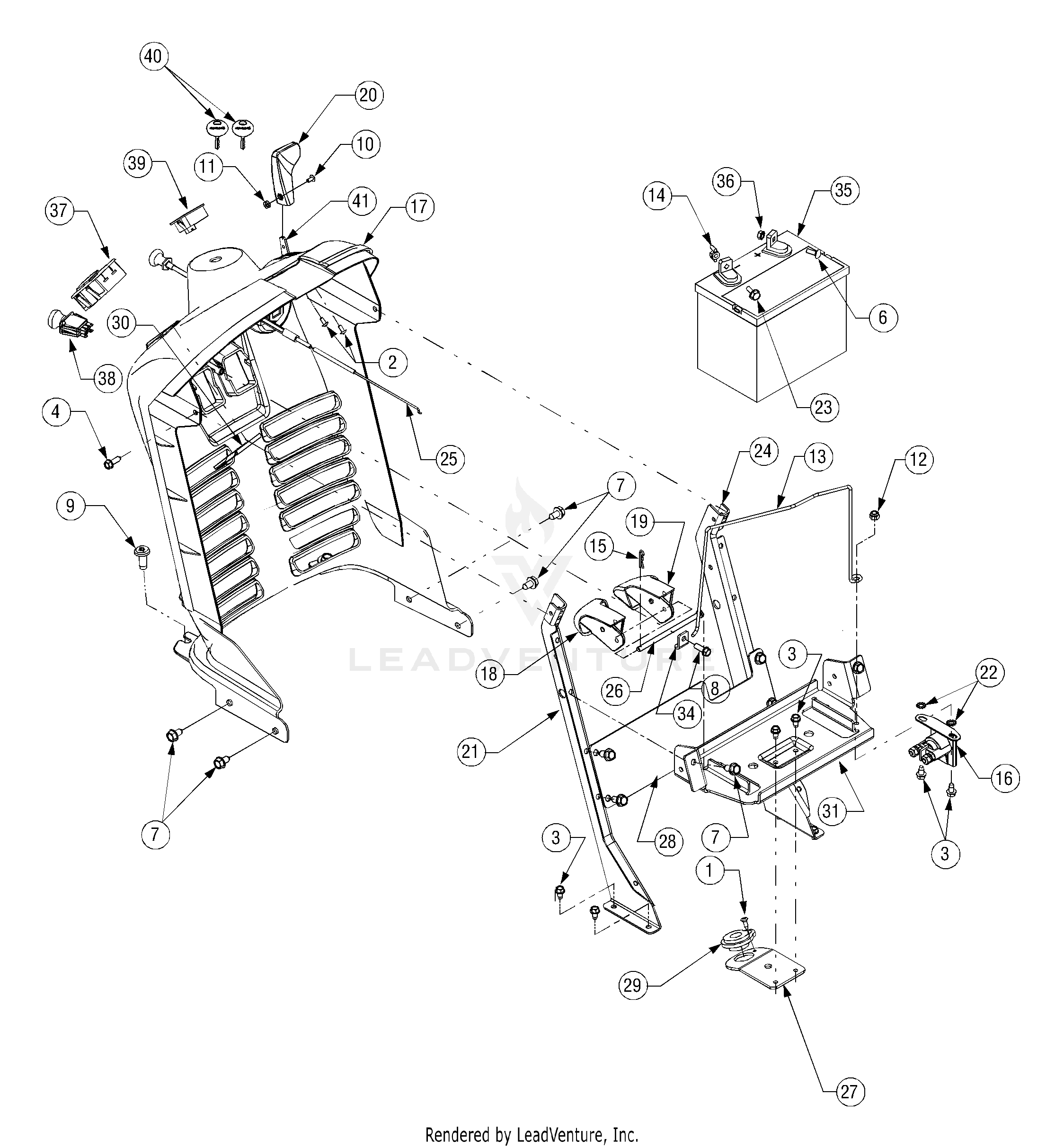 LT1042 Tractor (2007 & before) (13AX11CG630)