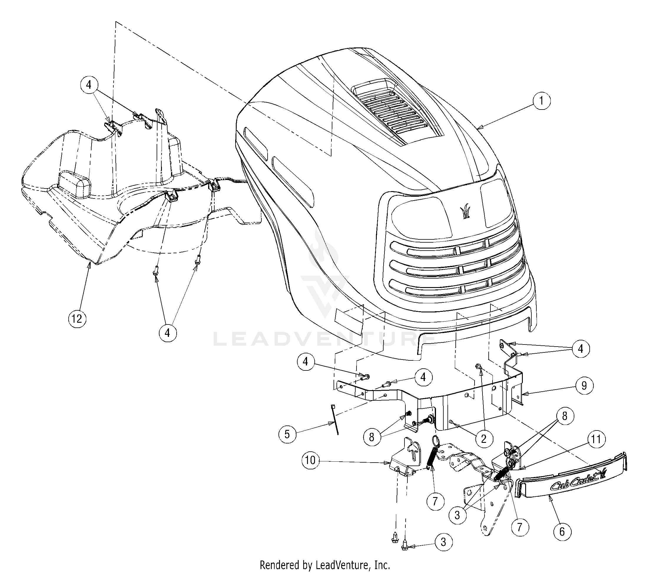 LT1042 Tractor (2007 & before) (13AX11CG630)
