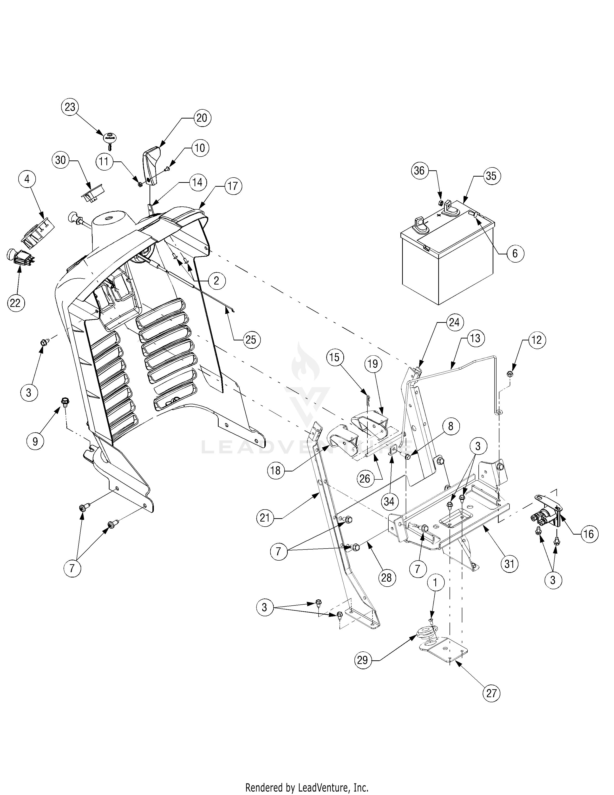 LT1042 Tractor (2007 & before) (13AX11CG630)