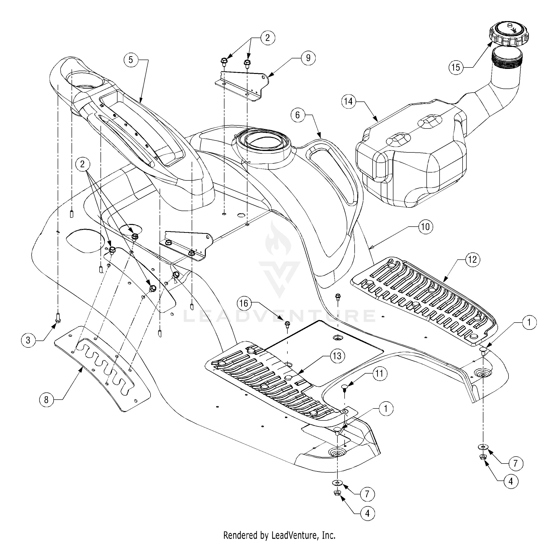 LT1042 Tractor (2007 & before) (13AX11CG630)