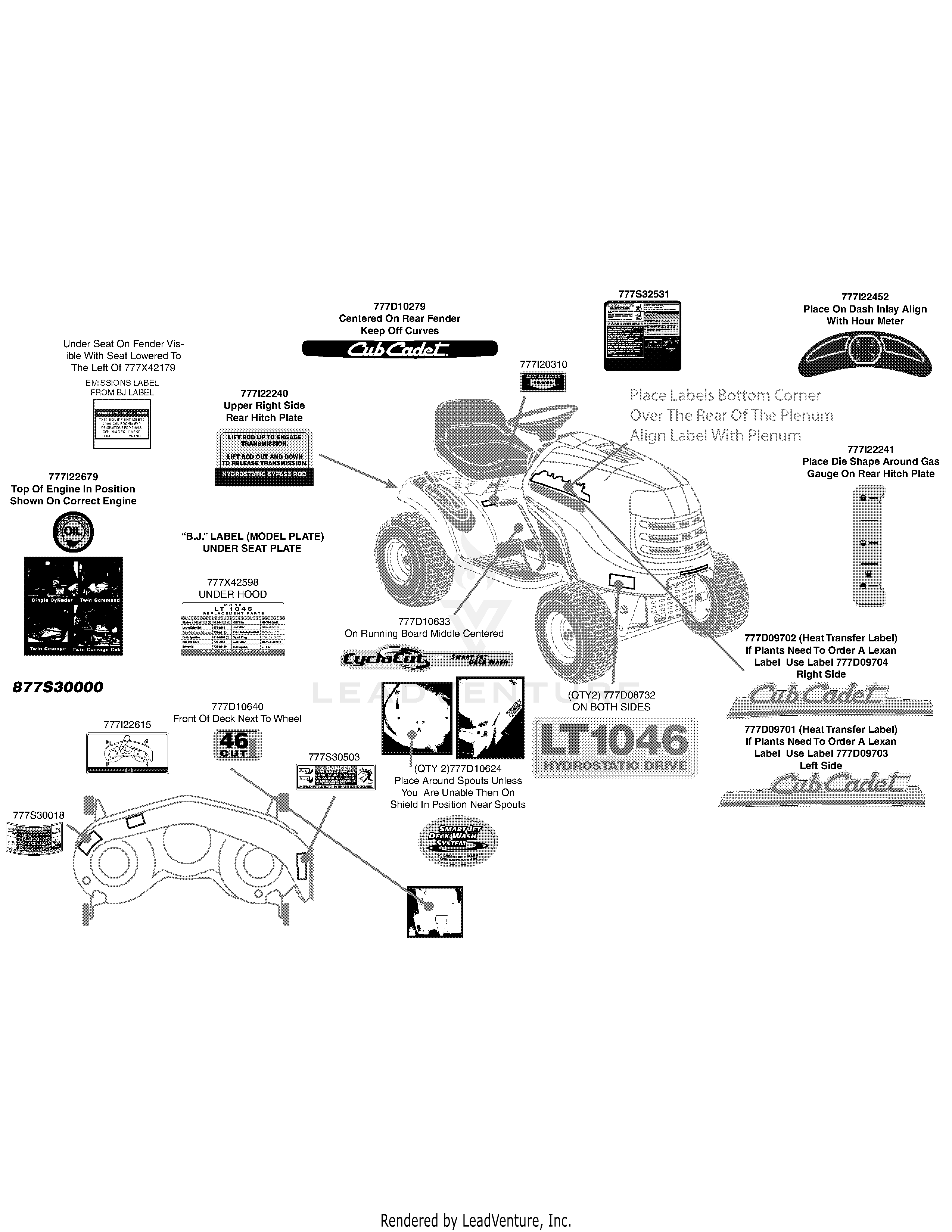 LT1046 Tractor (2007 & before) (13AP11CH710 or 13AP11CH709)