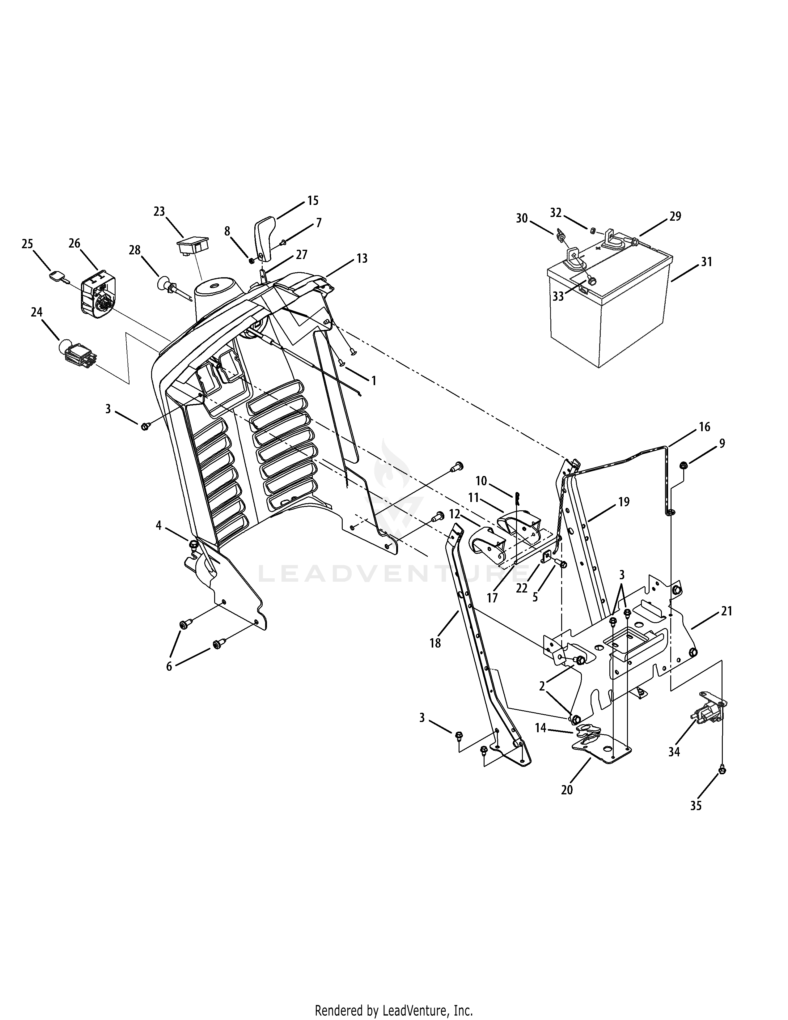 LT1042 Tractor (2008 & after) (13AX11CG630)