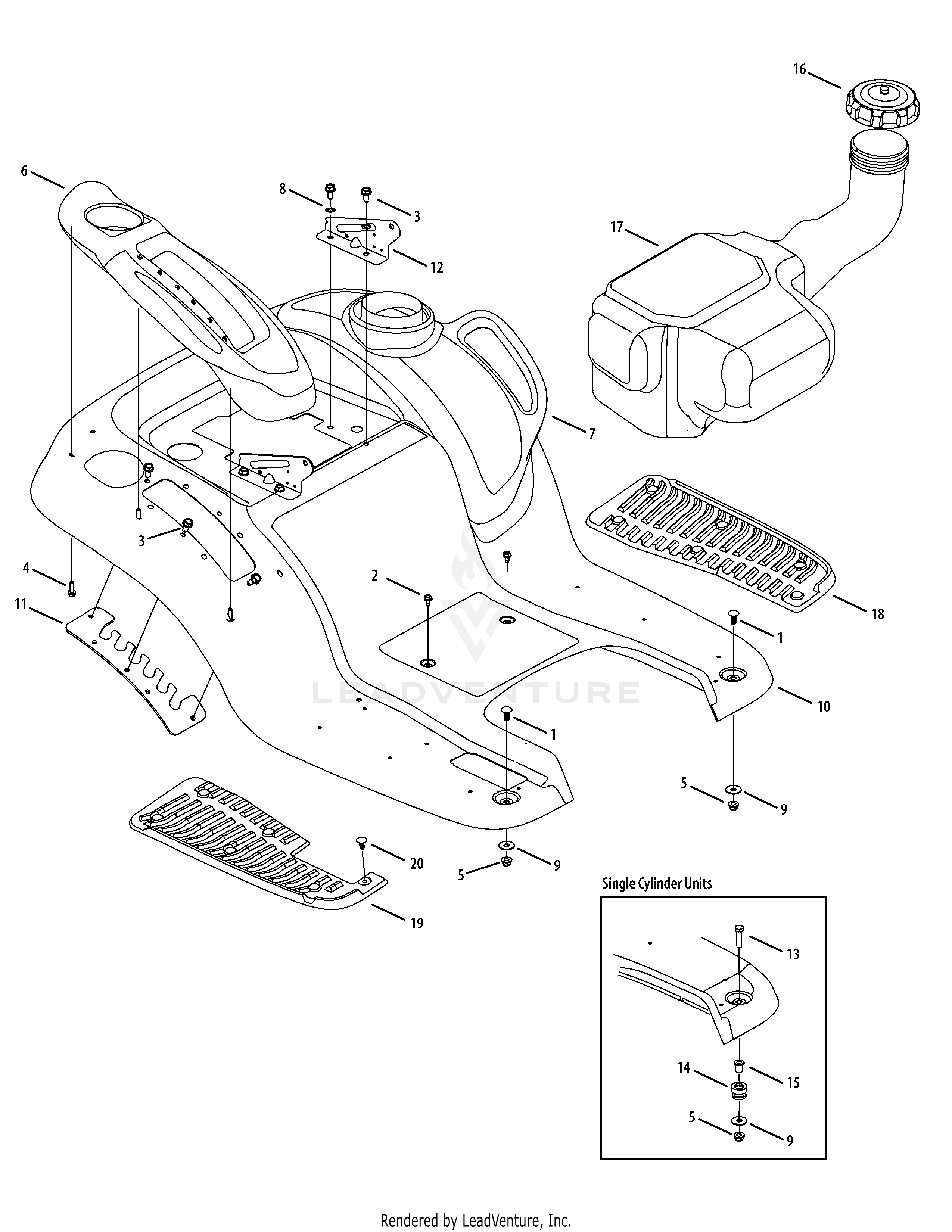 LT1042 Tractor (2008 & after) (13AX11CG630)
