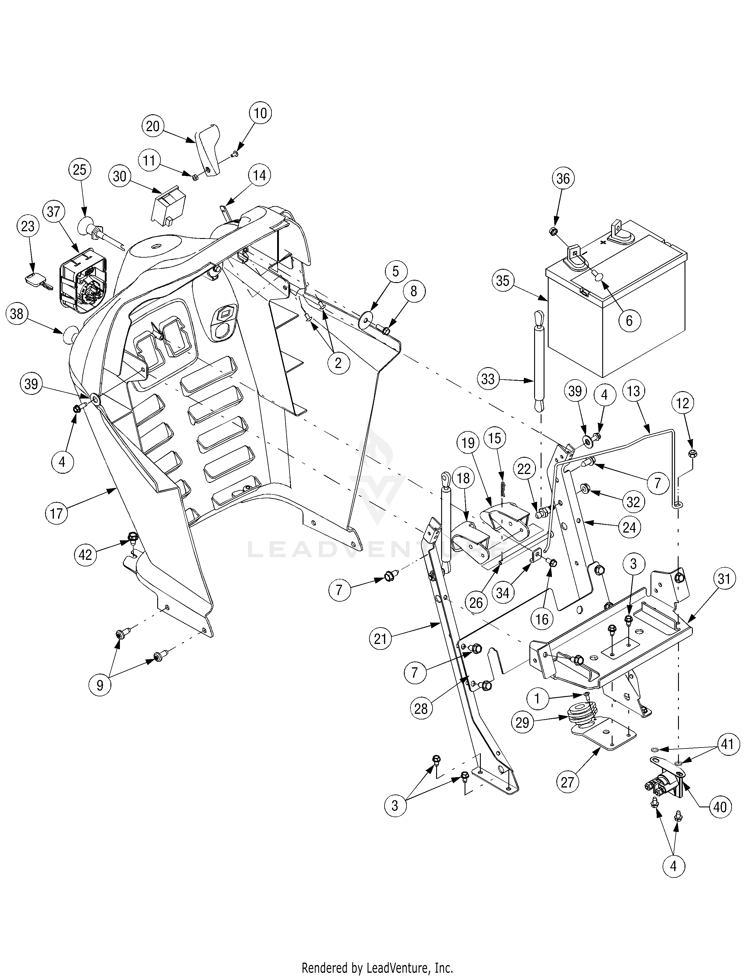 SLT1554 Tractor Courage Engine (2007 & before) (13AK11BK330) (13AK11CK630)