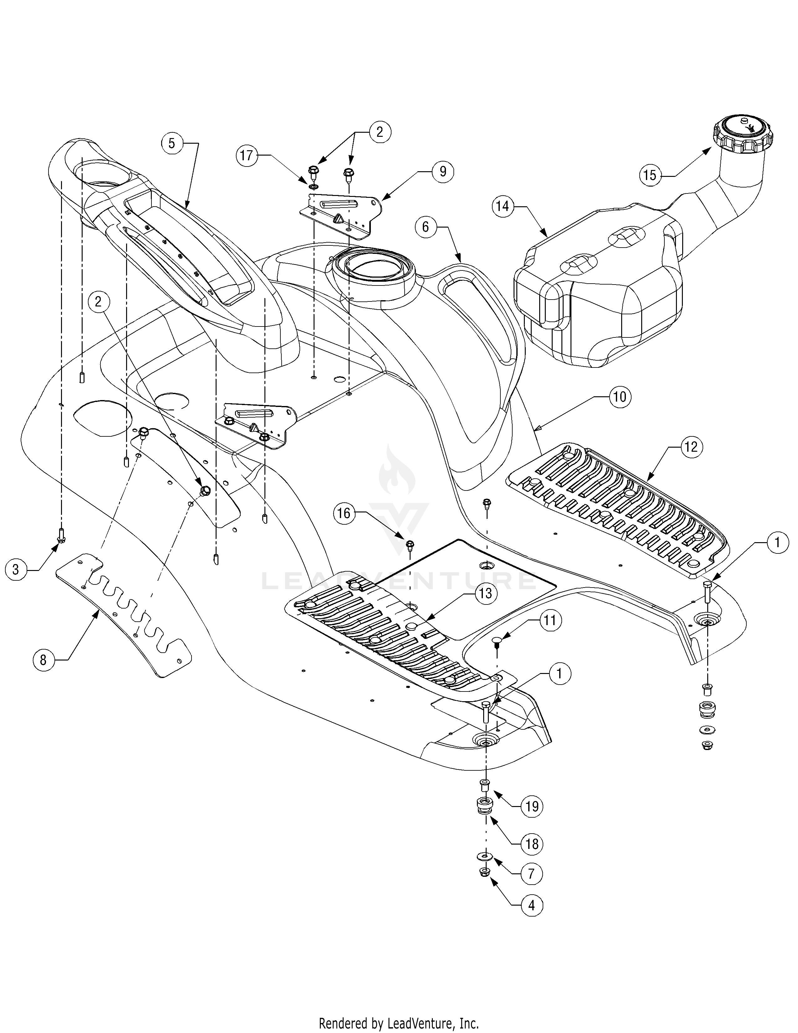 SLT1554 Tractor Courage Engine (2007 & before) (13AK11BK330) (13AK11CK630)