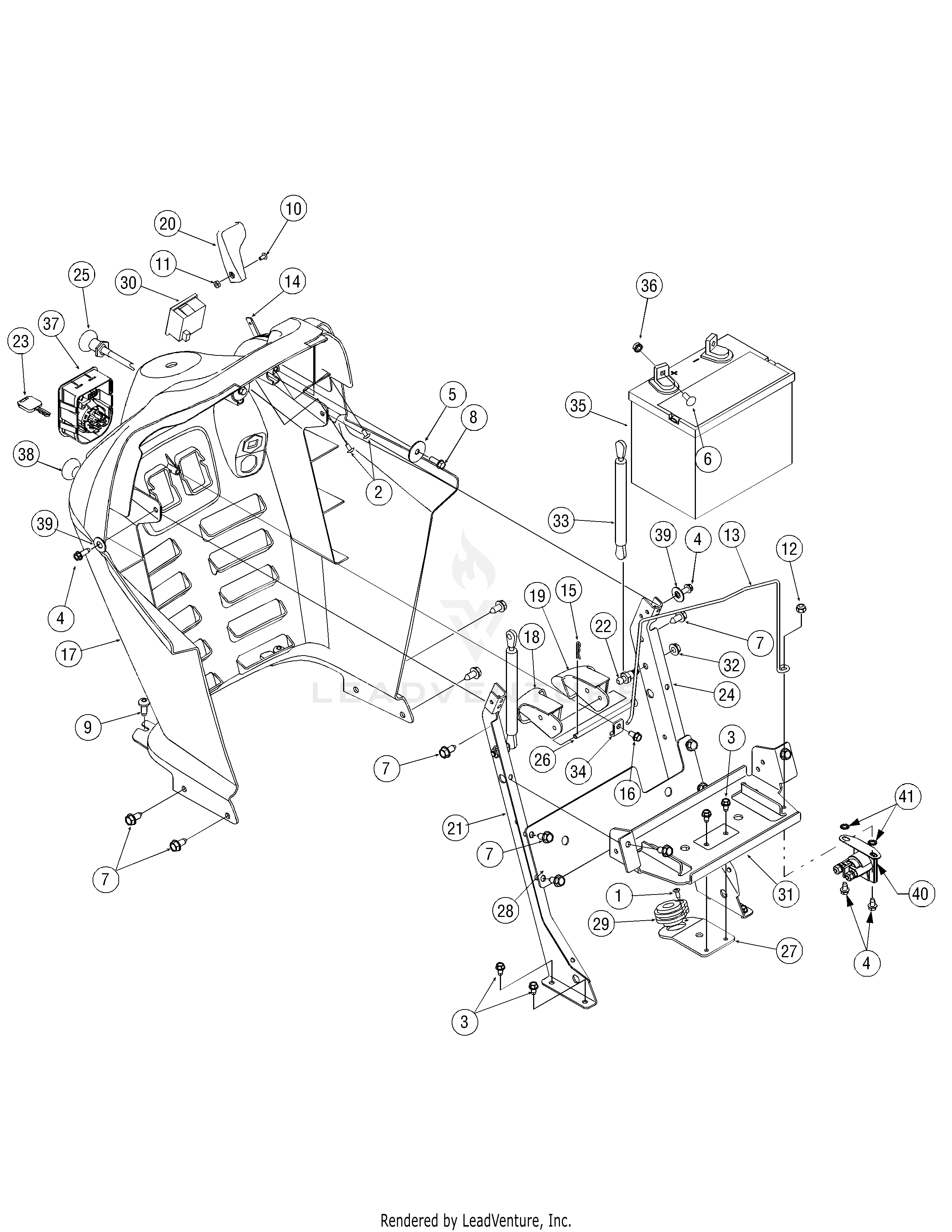 SLT1554 Tractor Courage Engine (2007 & before) (13AK11BK330) (13AK11CK630)