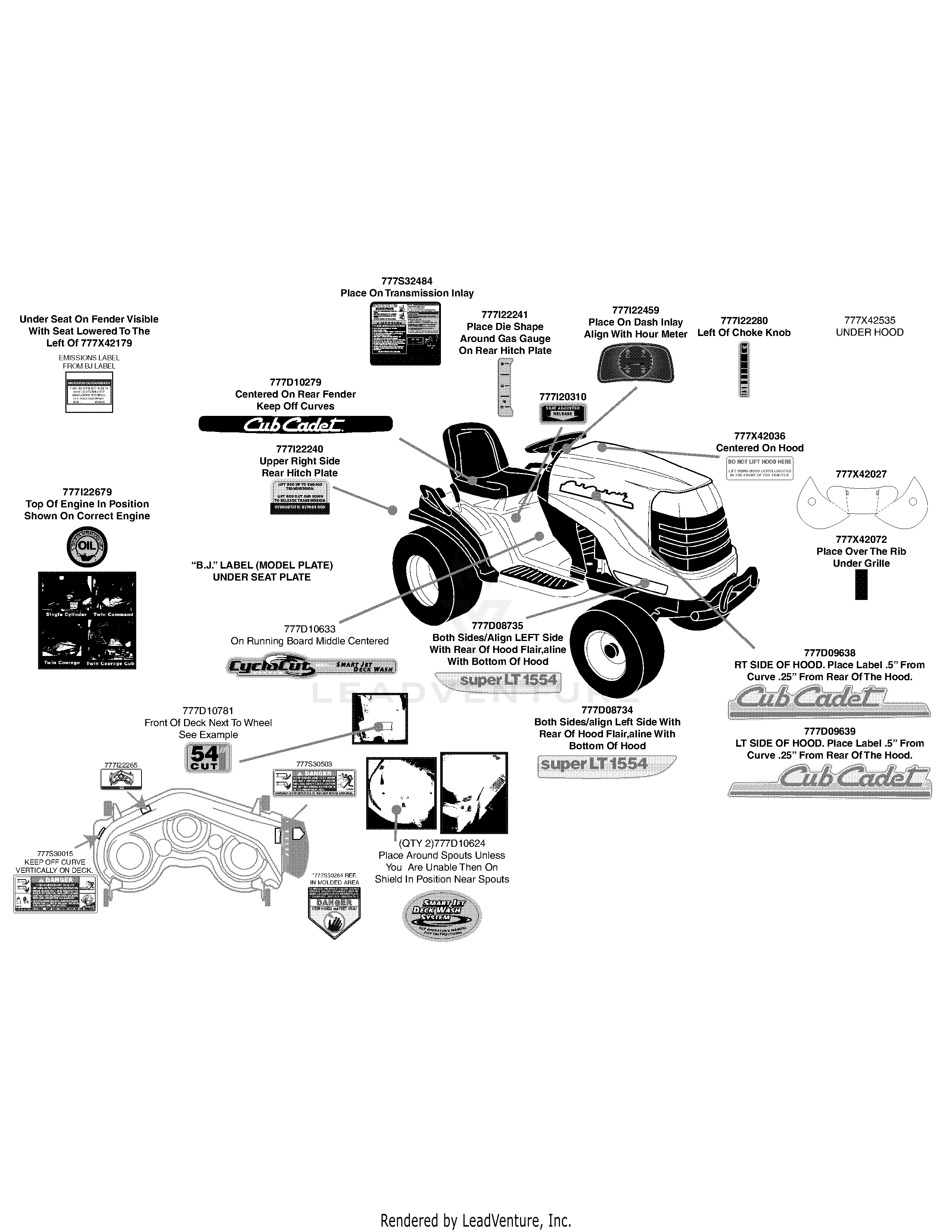 SLT1554 Tractor Courage Engine (2007 & before) (13AK11BK330) (13AK11CK630)