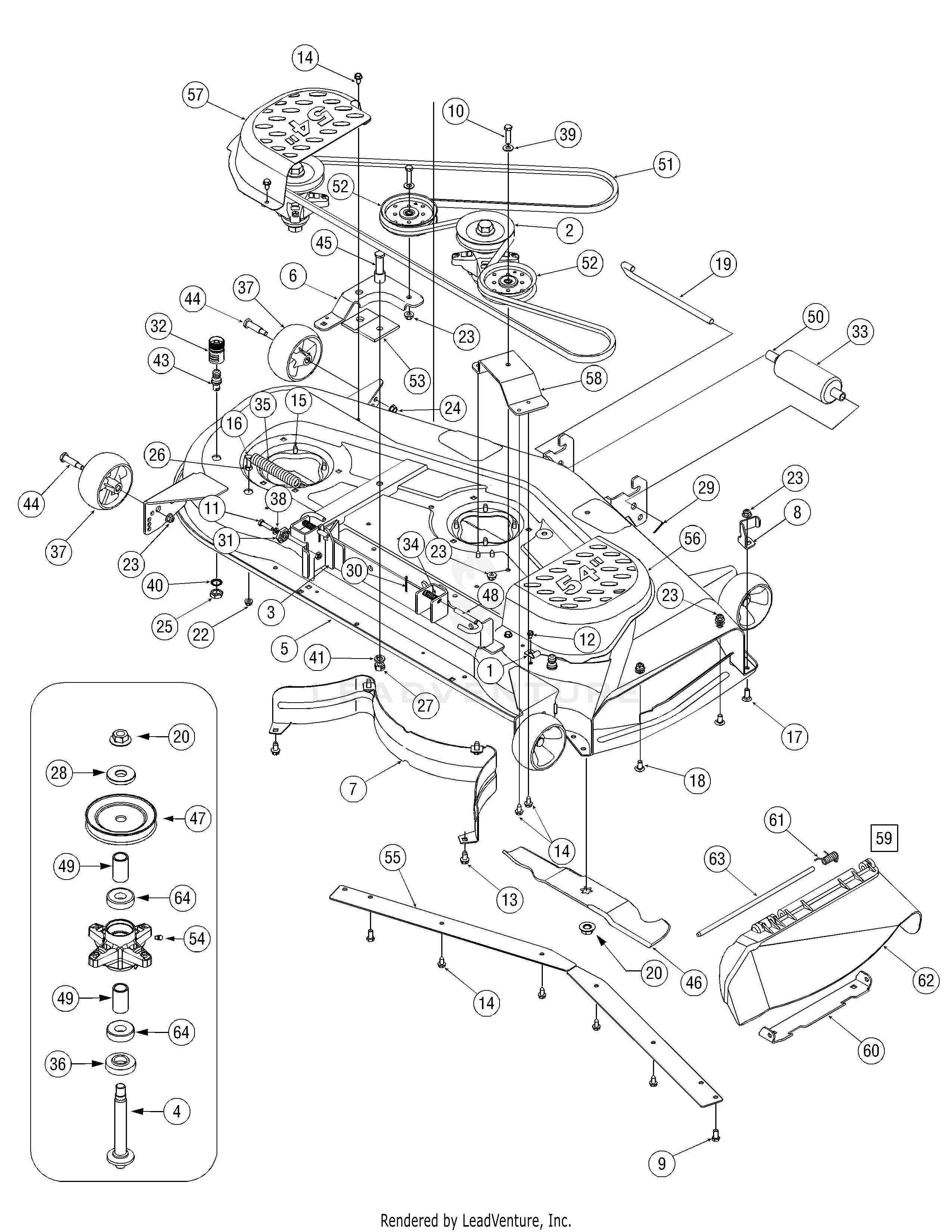 SLT1554 Tractor Courage Engine (2007 & before) (13AK11BK330) (13AK11CK630)