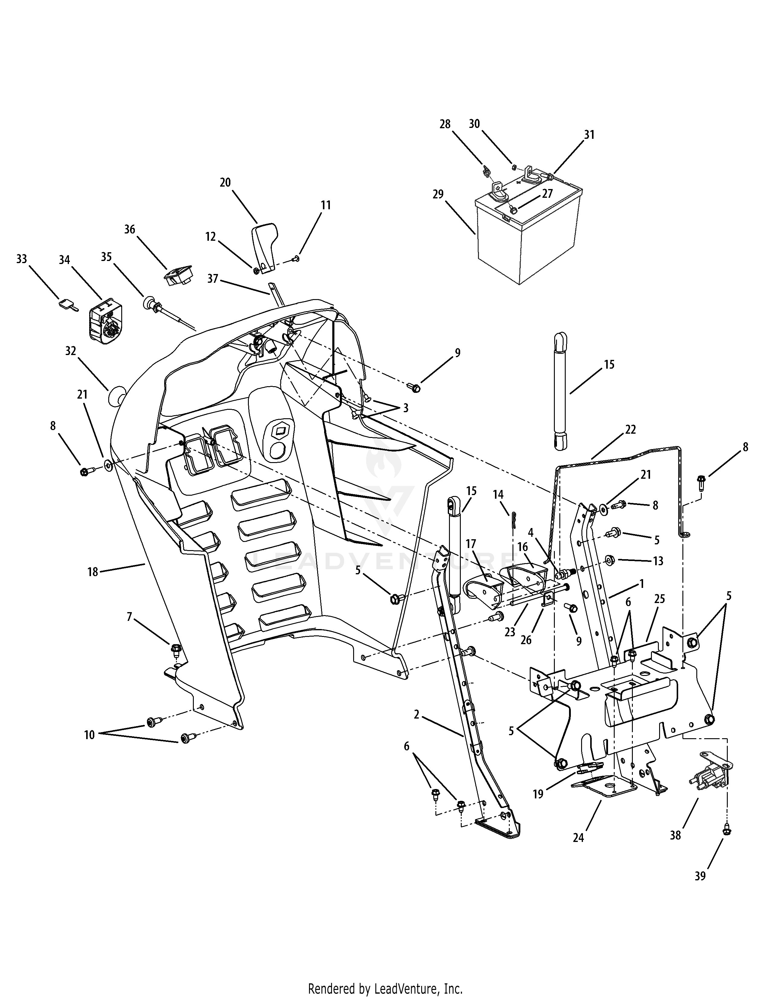 SLT1554 Tractor Courage Engine (2008 & after) (13AK11BK010)