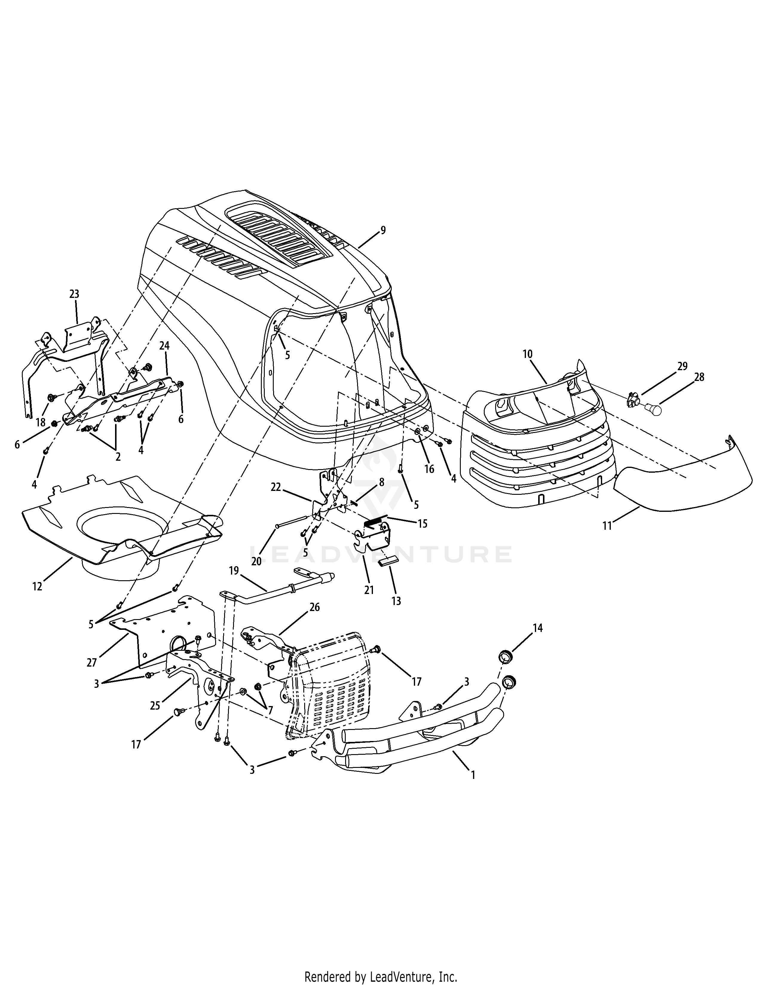 SLT1554 Tractor Courage Engine (2008 & after) (13AK11BK010)