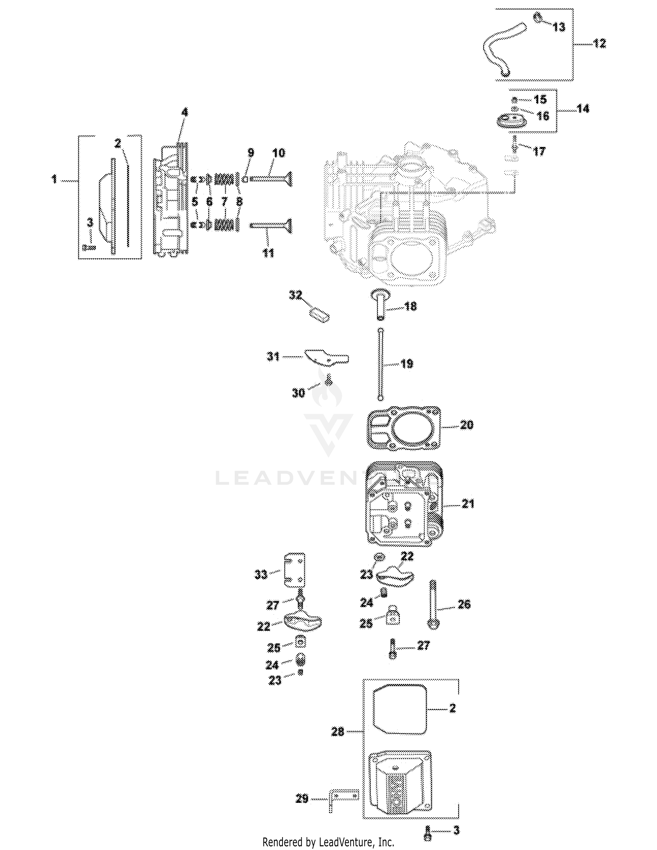 SLT1554 Tractor Courage Engine (2008 & after) (13AK11BK010)