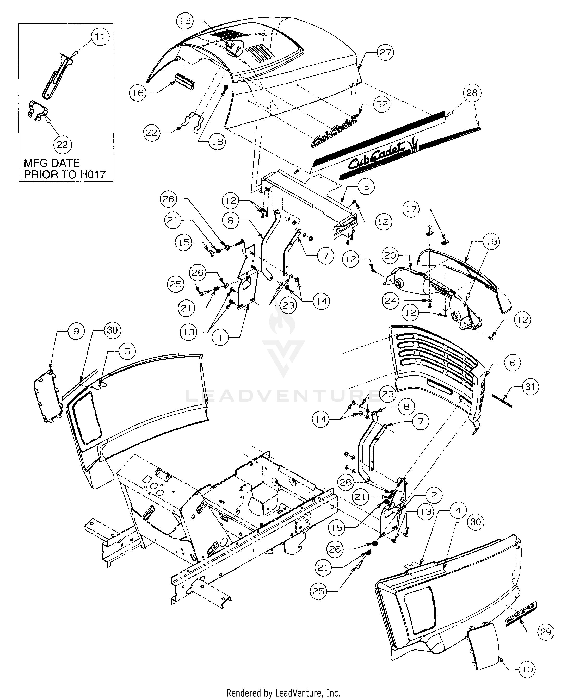2185 Tractor S/N 326,006 - 389,000 & 1I017G - 1I310G (136-288-100) (13A-288-100)