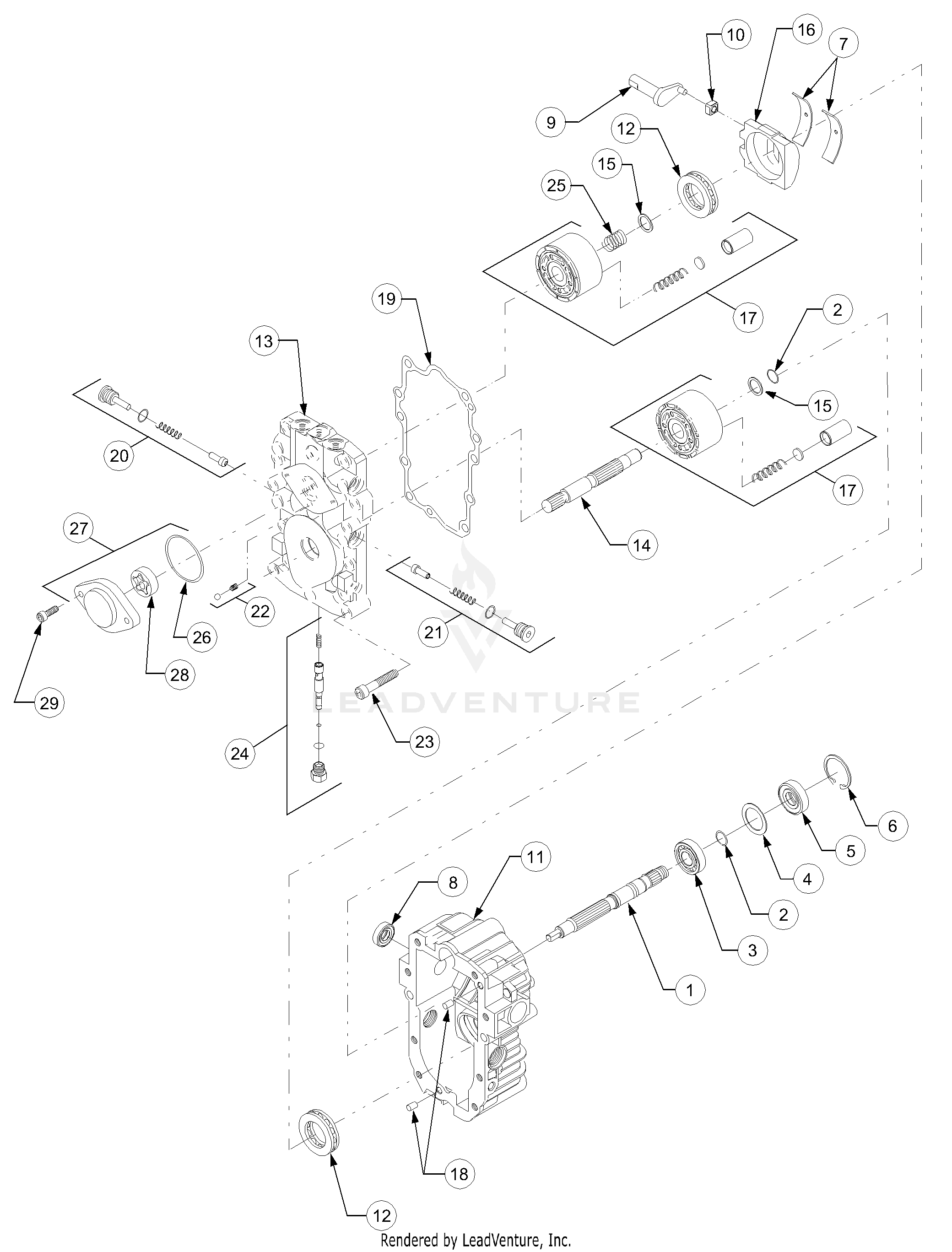 2518-44 Tractor (13B-288L100) (13A-208L100) (13A-288M100) (13A-208M100)