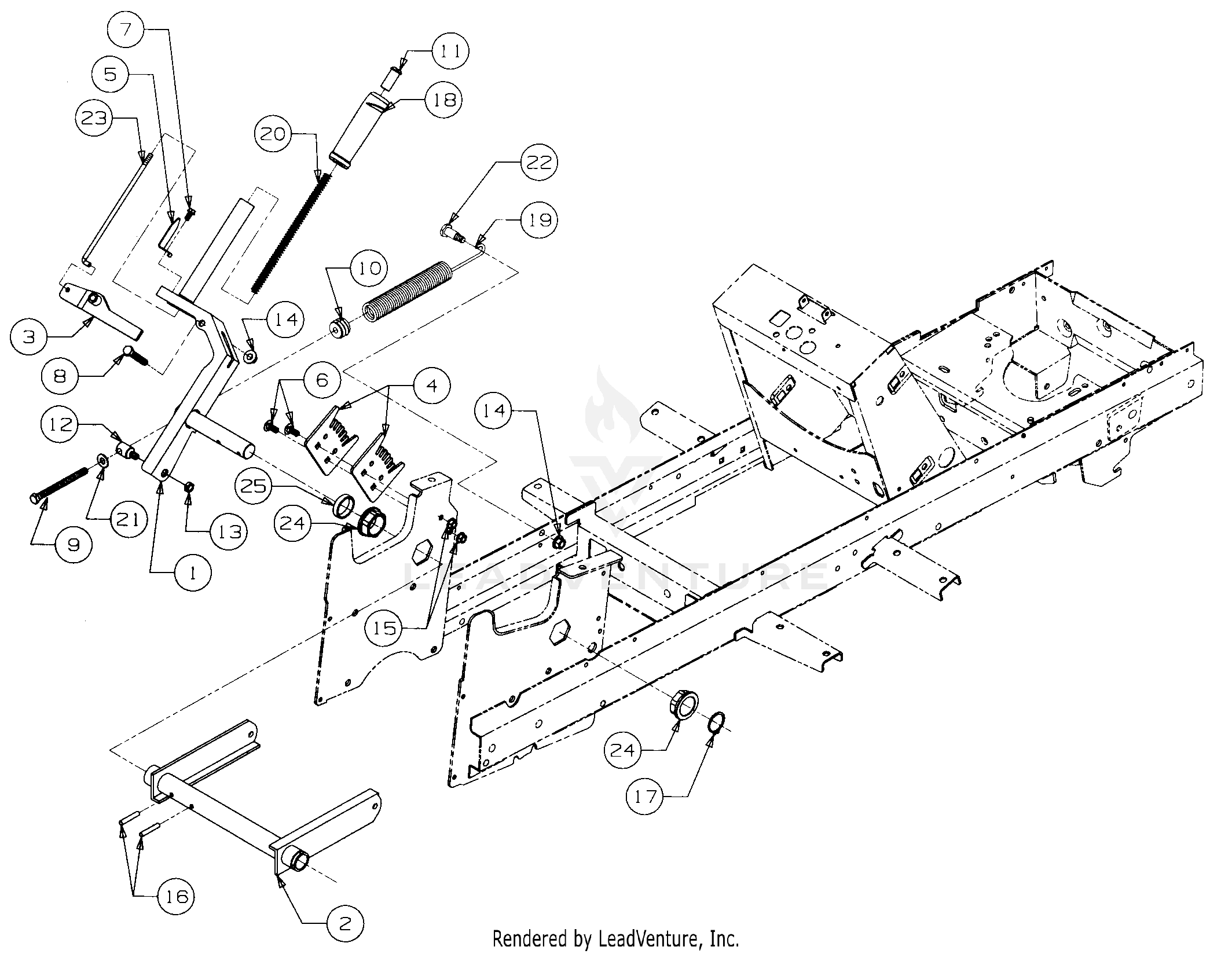 2518-44 Tractor (13B-288L100) (13A-208L100) (13A-288M100) (13A-208M100)