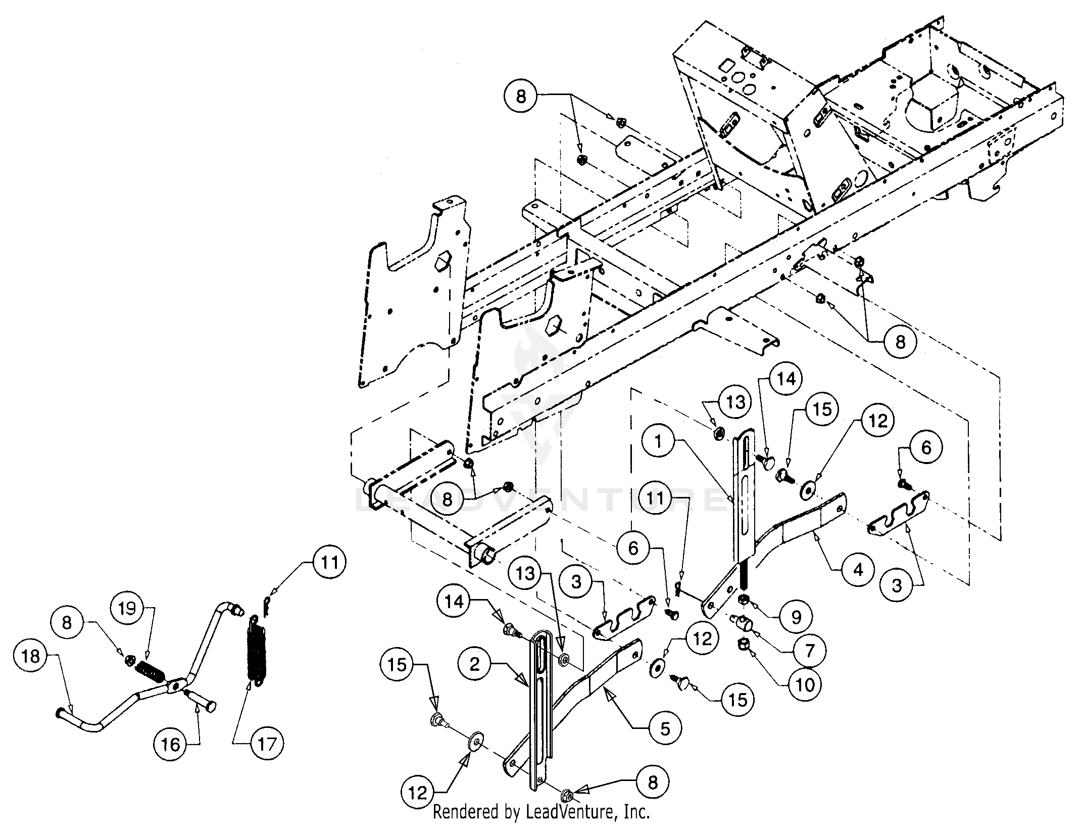 2518-44 Tractor (13B-288L100) (13A-208L100) (13A-288M100) (13A-208M100)