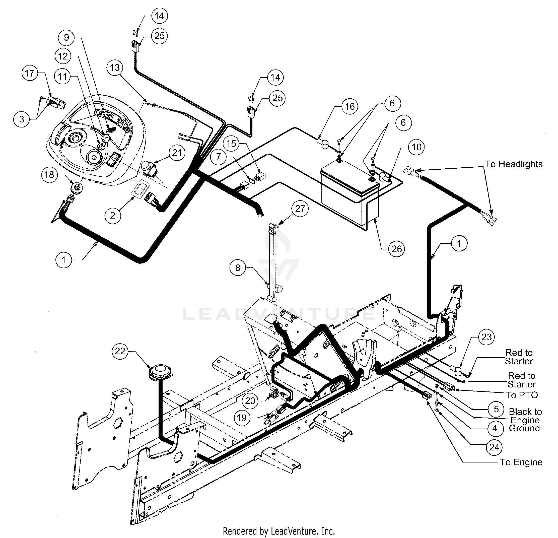 2518-44 Tractor (13B-288L100) (13A-208L100) (13A-288M100) (13A-208M100)